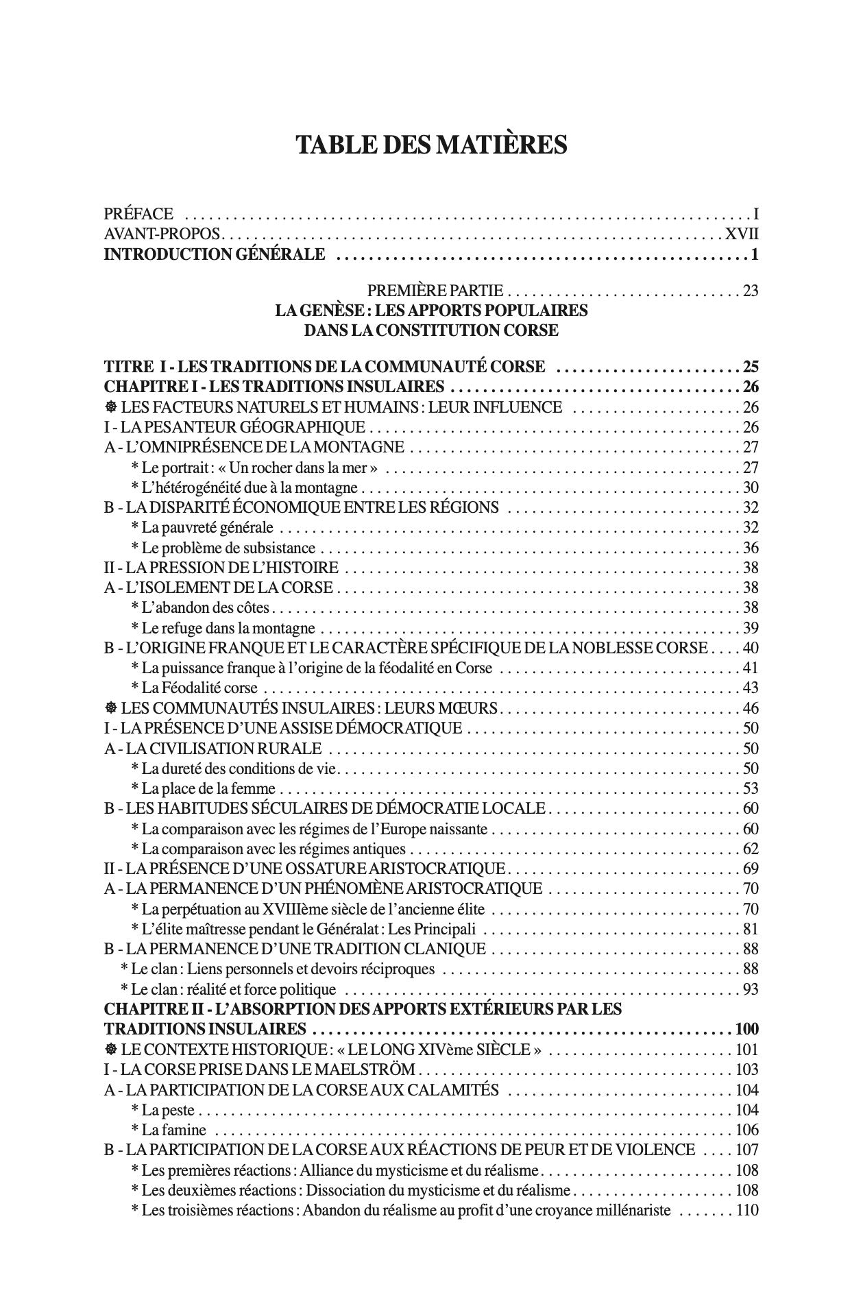 AVON-SOLETTI (Marie-Thérèse) – LA CORSE ET PASCAL PAOLI,  Essai sur la Constitution de la Corse,  Nouvelle édition revue et augmentée