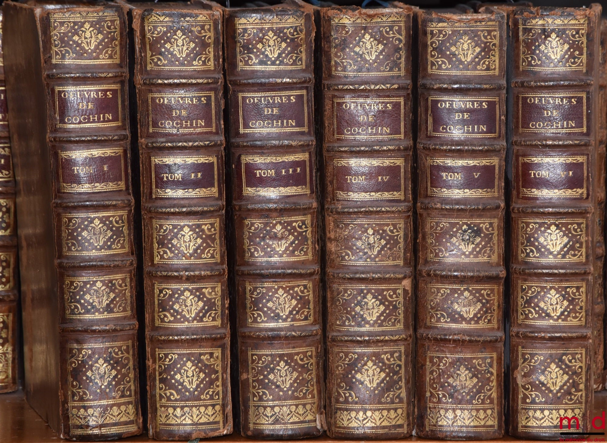 COCHIN (Henry) – ŒUVRES DE FEU M. COCHIN, Écuyer, Avocat au Parlement, contenant LE RECUEIL DE SES MÉMOIRES ET CONSULTATIONS, Nouvelle éd.