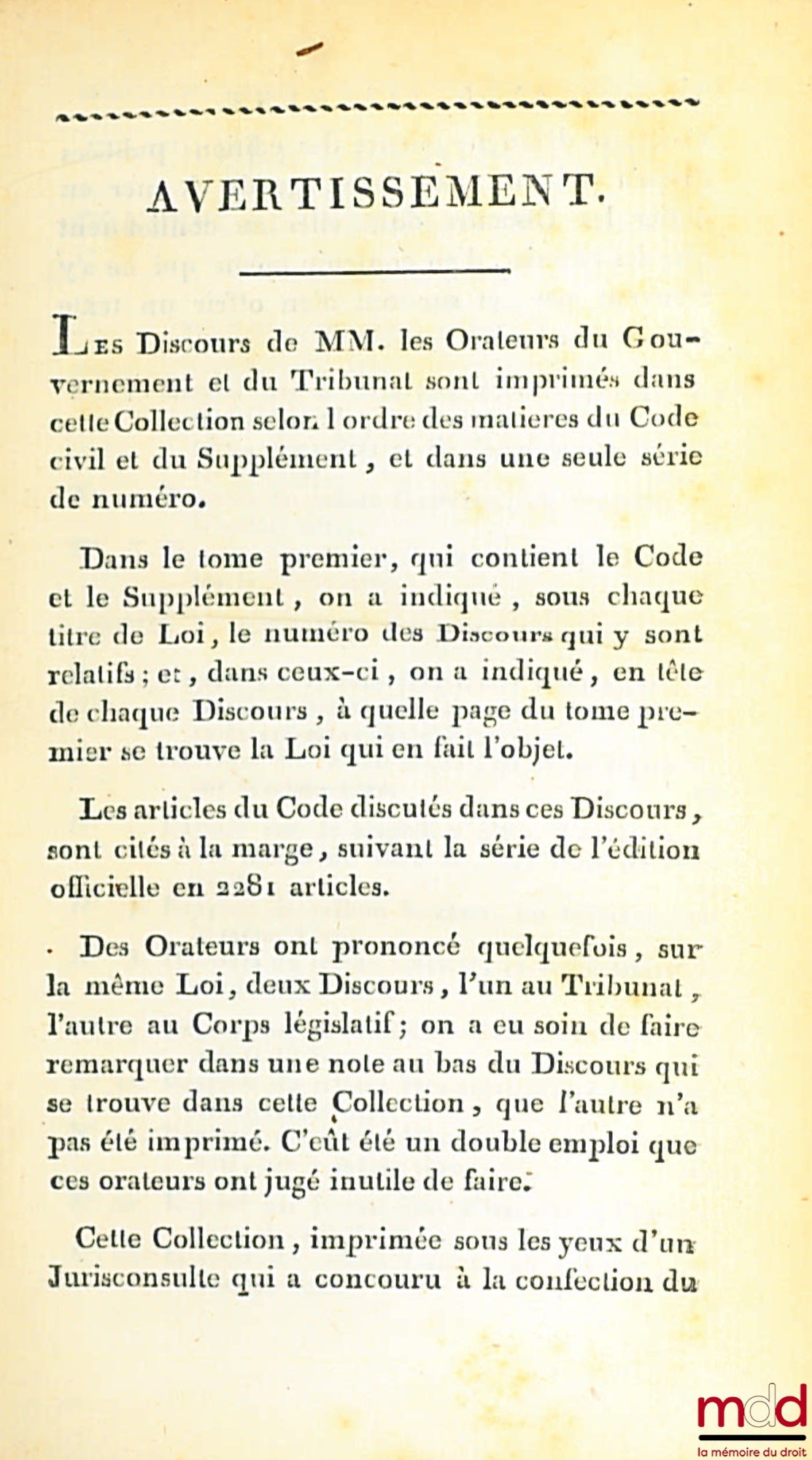 [Code civil / Code Napoléon], FAVARD DE LANGLADE (baron Guillaume Jean) – CODE NAPOLÉON [CODE CIVIL (pour les tomes II à VIII)], suivi De l’exposé des motifs, sur chaque loi, présenté par les Orateurs du Gouvernement ; — Des rapports faits au Tribunat au