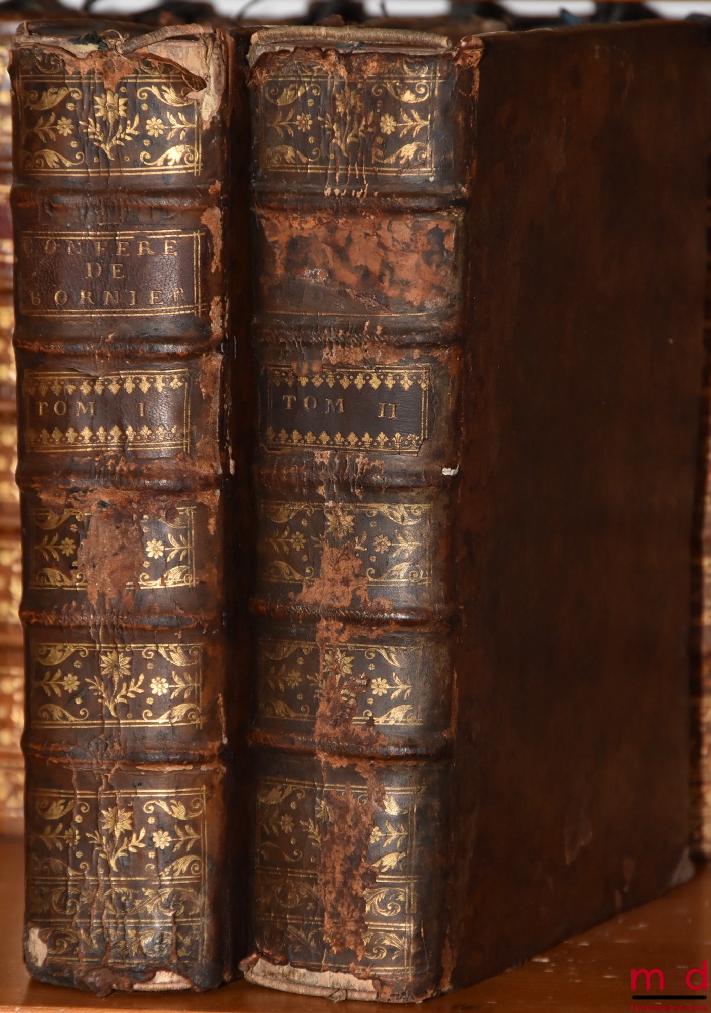 BORNIER (Philippe) – CONFÉRENCES DES ORDONNANCES DE LOUIS XIV, Roy de France et de Navarre, avec les anciennes ordonnances du Royaume, le Droit Écrit & les Arrêts, enrichies d’annotations et de décisions importantes, Nouvelle éd., corrigée & augmentée tan