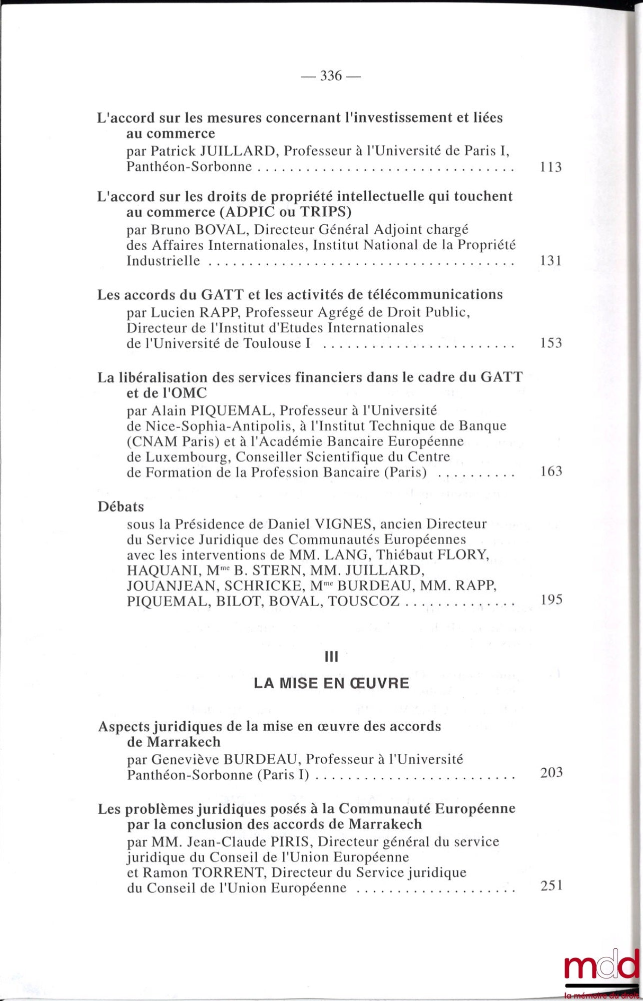 [Colloque - SFDI] – LA RÉORGANISATION MONDIALE DES ÉCHANGES, Colloque de Nice (1er au 3 juin 1995), coll. de la Société Française pour le Droit International