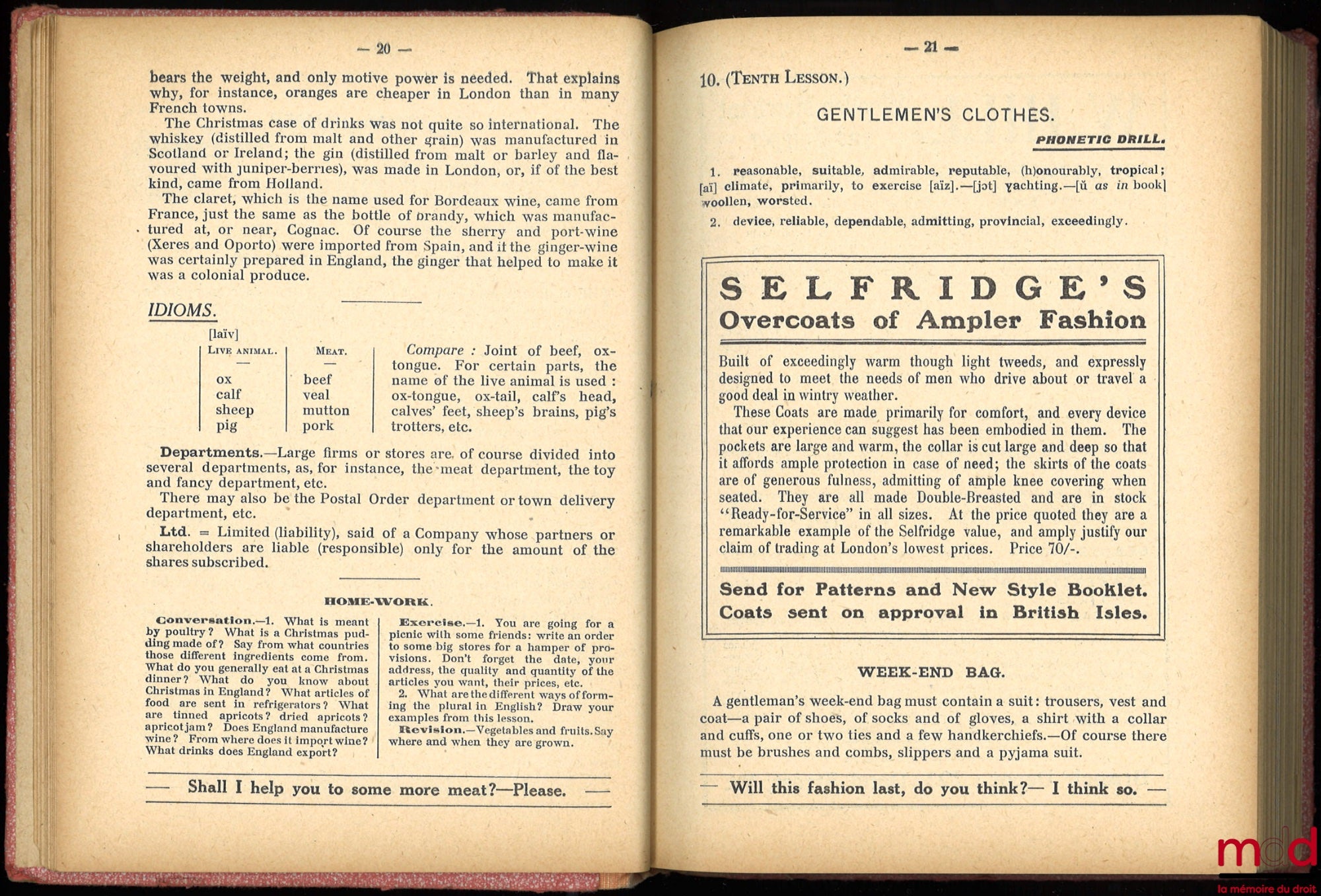 CAMERLYNCK (Guillaume-Henri), BELTETTE (Achille) – HANDBOOK OF COMERCIAL ENGLISH, THE INDUSTRIAL AND COLONIAL WORLD, 5ème éd. revue et augmentée, Nouvelle série pour l’enseignement de l’anglais dans les Écoles commerciales et professionnelles, les Écoles
