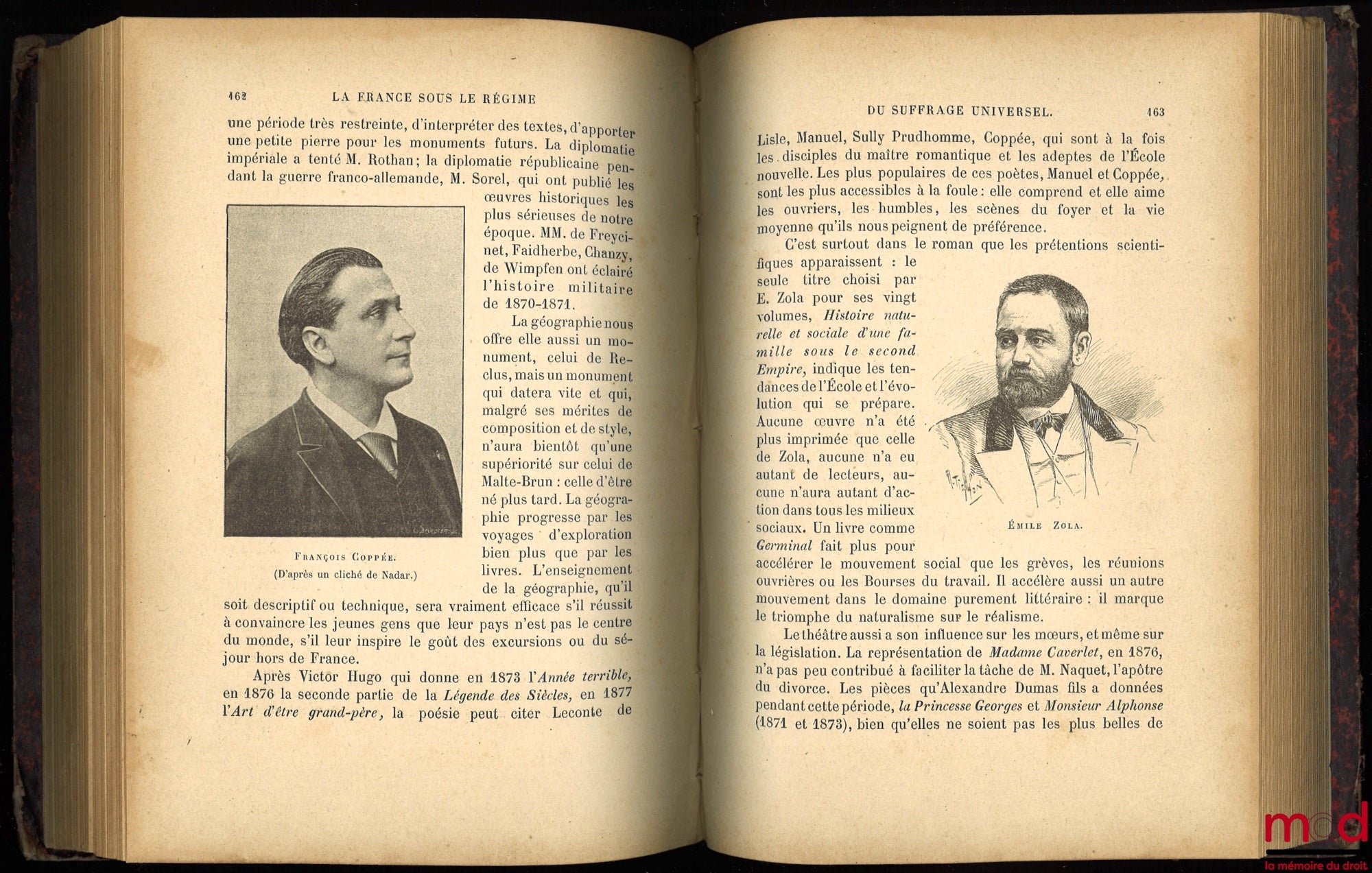 ZEVORT (Edgar) – LA FRANCE SOUS LE RÉGIME DU SUFFRAGE UNIVERSEL, Bibl. d’Histoire illustrée