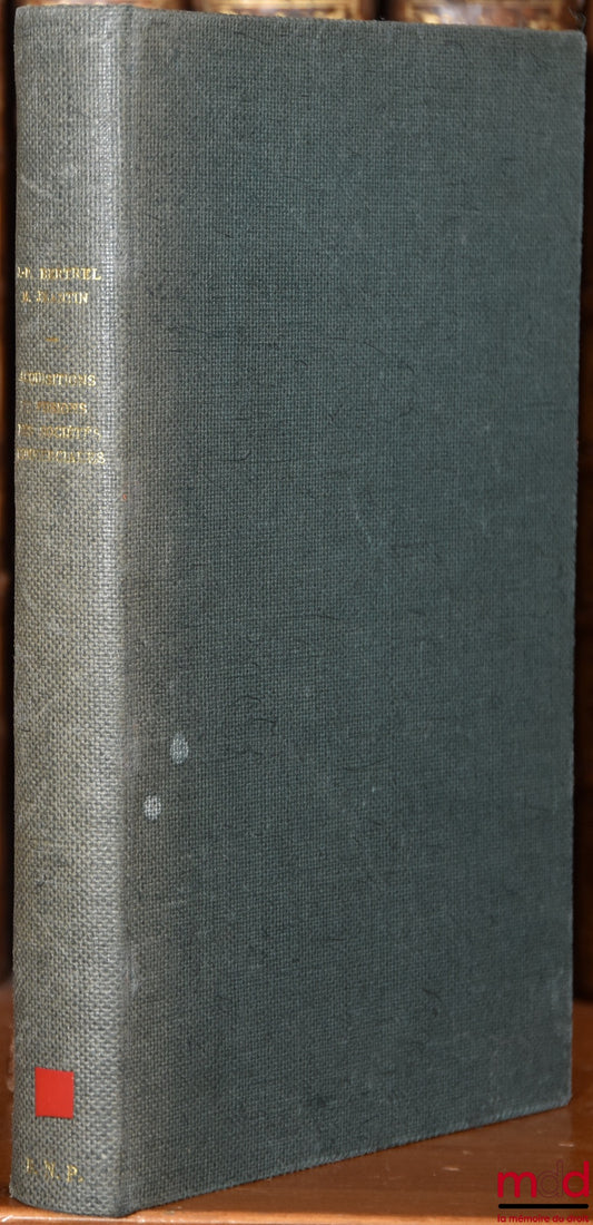BERTREL (Jean-Pierre) et JEANTIN (Michel) – ACQUISITIONS ET FUSIONS DES SOCIÉTÉS COMMERCIALES. ASPECTS JURIDIQUES DE L’INGÉNIERIE FINANCIÈRE, Inst. européen de droit bancaire et de bourse