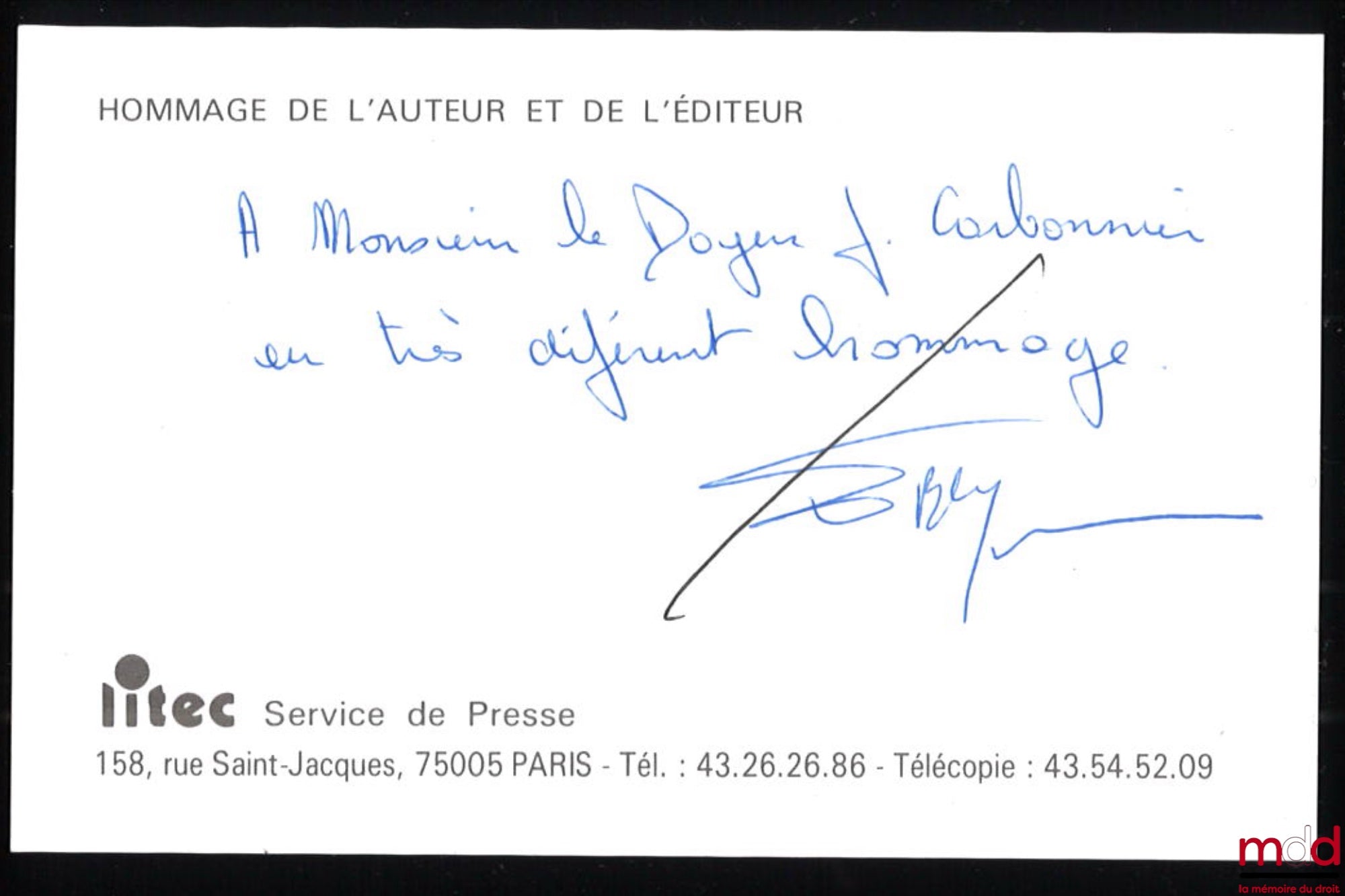 BLARY-CLÉMENT (Edith) – LE DIVORCE, avant propos de F. Dekeuwer-Defossez, coll. Jurisprudence française n° 9