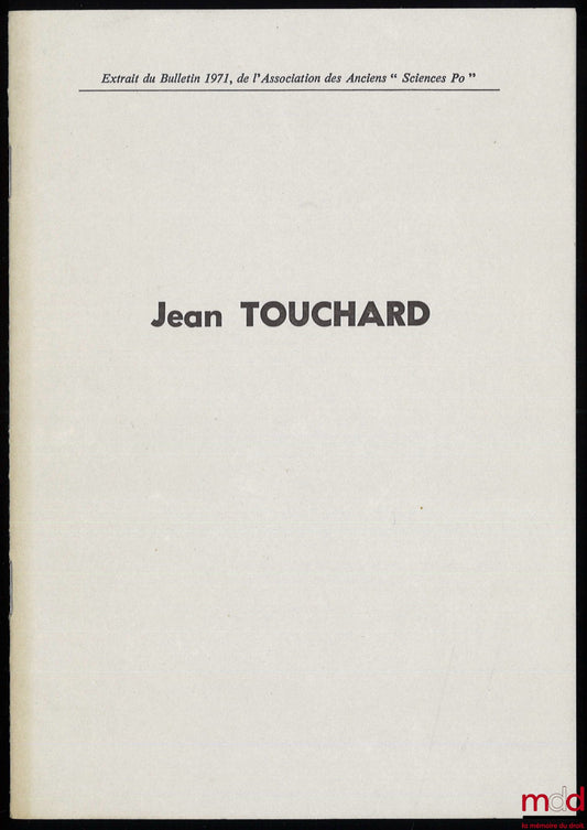 CHAPSAL (Jacques) – JEAN TOUCHARD