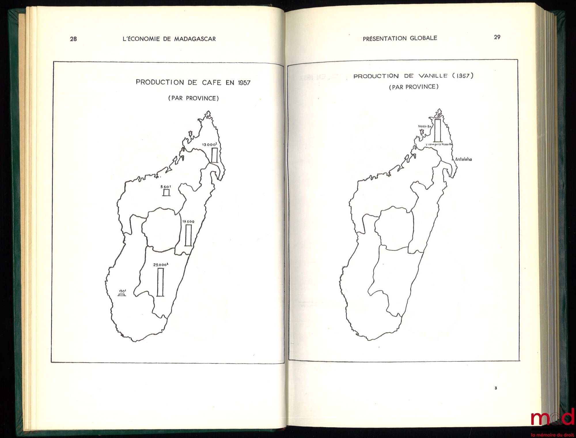 [Madagascar 1932-1965], GENDARME (René) – L’ÉCONOMIE DE MADAGASCAR, Diagnostic et perspectives de développement