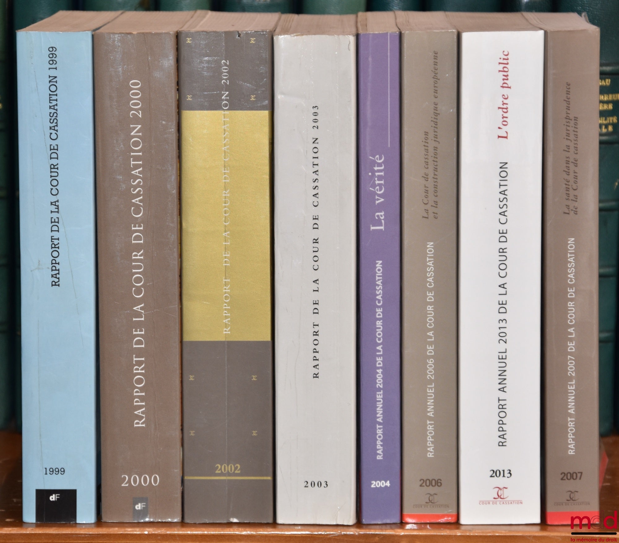 [Cour de Cassation] – RAPPORTS ANNUELS DE LA COUR DE CASSATION : 1999 : RAPPORT DE LA COUR DE CASSATION, introduction de Philippe Malaurie ; 2000 : LA PROTECTION DE LA PERSONNE, Commission présidée par M. le Conseiller honoraire Chartier ; 2002 : LA RESPO