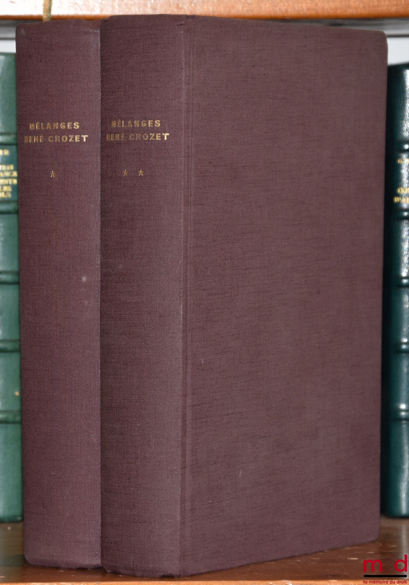[Mélanges Crozet] – MÉLANGES OFFERTS À RENÉ CROZET à l’occasion de son soixante-dixième anniversaire, édités par Pierre Gallais et Yves-Jean Riou