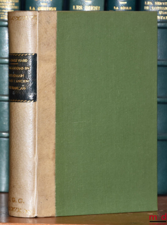 VIARD (Paul-Émile) – Lettres à François sur le thème des obligations en droit romain et dans l’ancien droit français