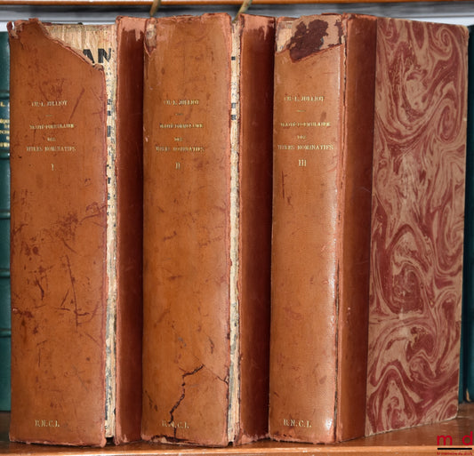 JULLIOT (Charles-Louis) – TREATISE-FORM FOR REGISTERED SECURITIES AND CERTIFICATES OF OWNERSHIP (Law of March 26, 1927). Mutations, Transfers, Conversions and Redemption of Government Annuities, Shares, Founder's Shares and French Bonds and