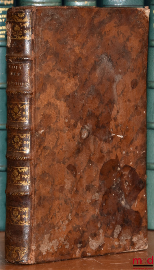 CORAIL DE SAINTE FOY (François) – QUESTIONS SUR L’ÉDIT DU MOIS DE JUIN 1771, ET AUTRES LOIX POSTÉRIEURES CONCERNANT LES HYPOTHÈQUES