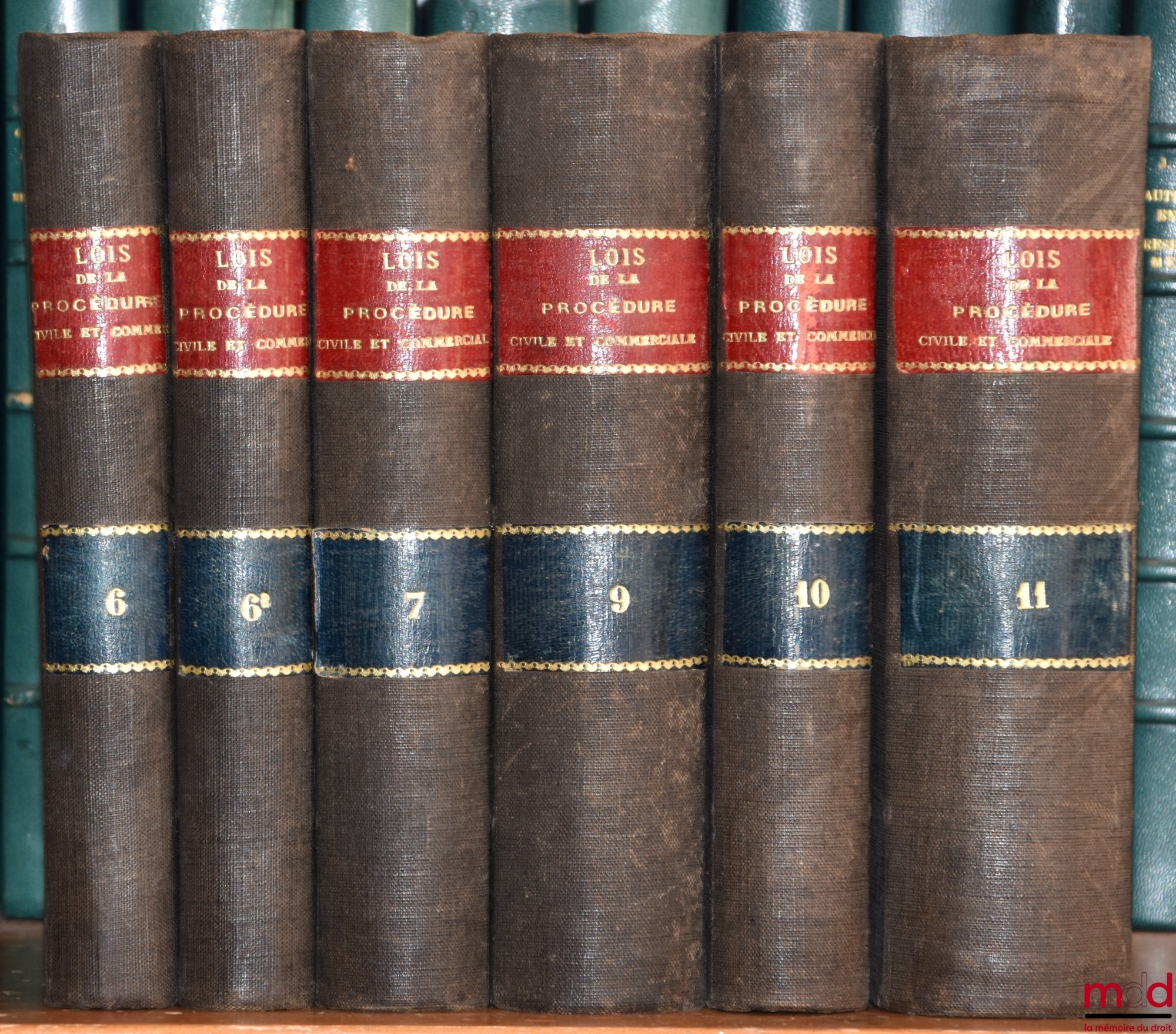 CARRÉ (Guillaume-Louis-Julien), CHAUVEAU (Adolphe) – LOIS DE LA PROCÉDURE CIVILE ET COMMERCIALE, 5ème éd. augmentée d’un supplément alphabétique et analytique. Contenant, avec le résumé succinct de ce traité, le tableau complet de la jurisprudence et de l