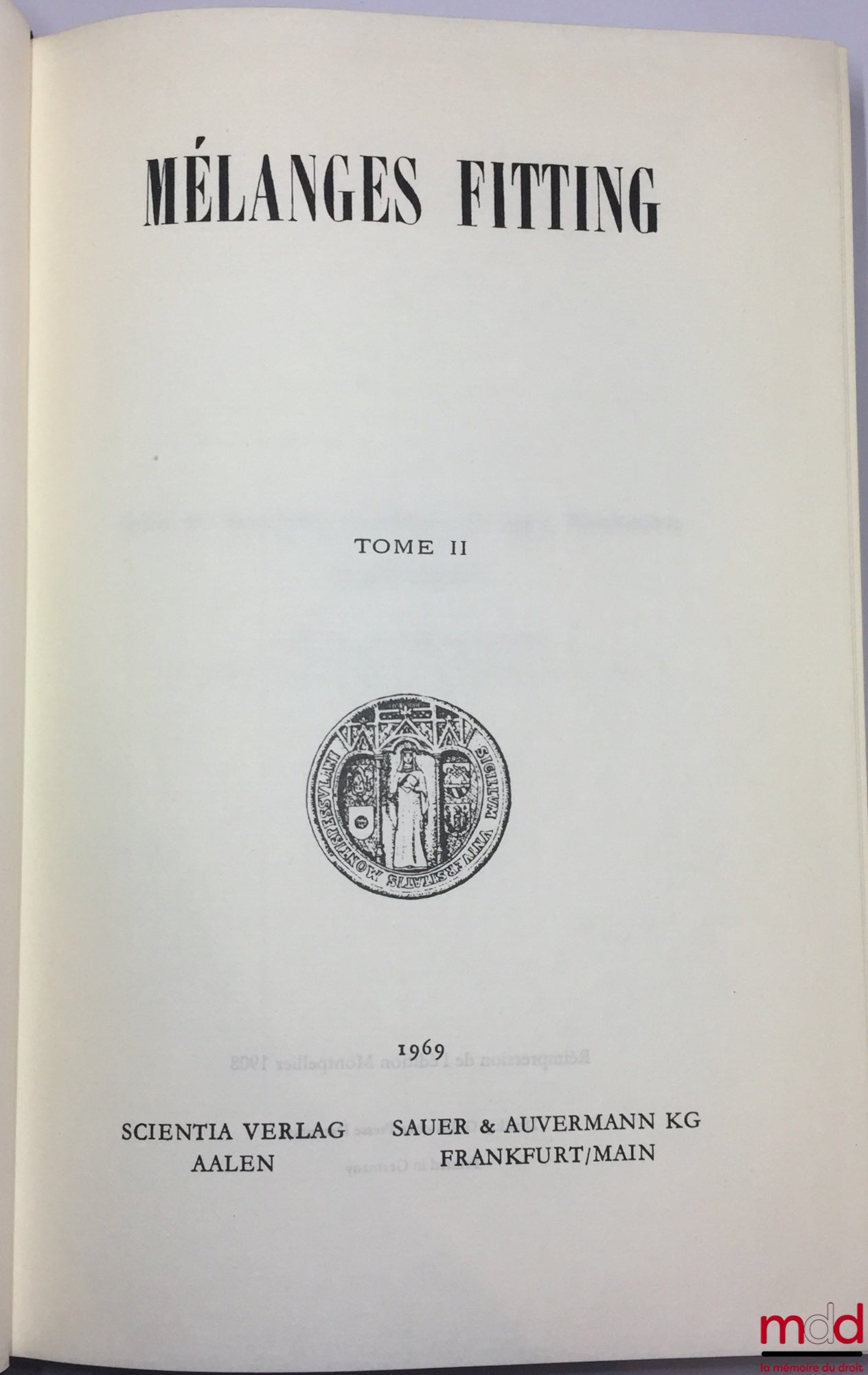 [Mélanges Fitting] – MÉLANGES FITTING, t. I et II