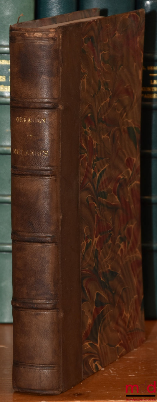 [Mélanges Gérardin] – MÉLANGES GÉRARDIN
