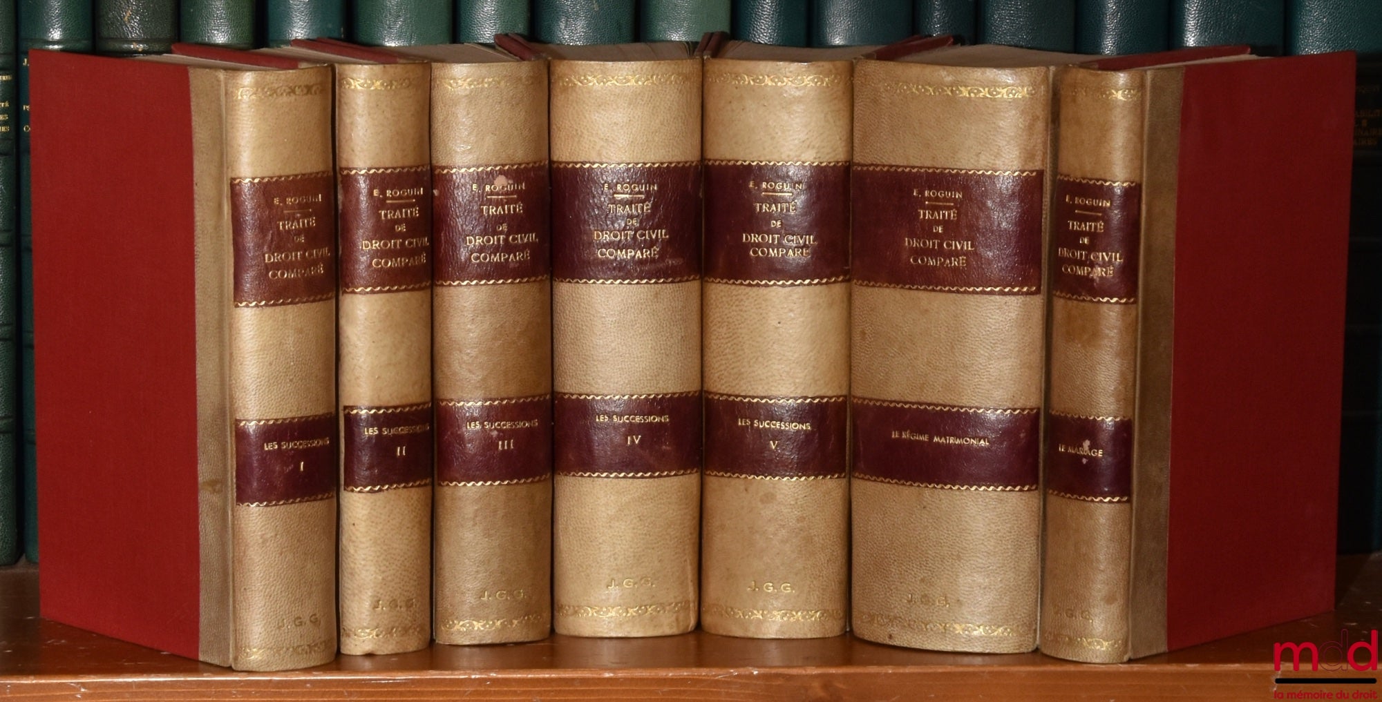 ROGUIN (Ernest) – TRAITÉ DE DROIT CIVIL COMPARÉ : t. I : LES SUCCESSIONS, Généralités, - La succession ab intestat (1908, XXXI-495 p.) ; t. II : LES SUCCESSIONS, La succession ab intestat (Fin), (1908, XIII-414 p.) ; t. III : LES SUCCESSIONS, La successio