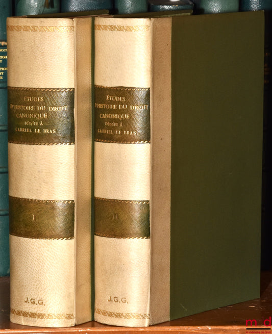 [Mélanges Le Bras] – ÉTUDES D’HISTOIRE DU DROIT CANONIQUE dédiées à Gabriel LE BRAS