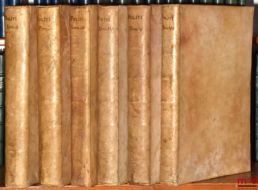 POLITI (Pauli) [POLITI (Paolo)], CIVERI (Francisci Antonii) [CIVERI (Francesco Antonio)] – PAULI POLITI PARMENSIS JURISCONSULTI ET ADVOCATI CELEBERRIMI PRIMARIQUE IN ALMA PATRIA UNIVERSITATE LEGUM INTERPRETIS, DISSERTATIONES SELECTIORES SUB MAGISTRALIBUS