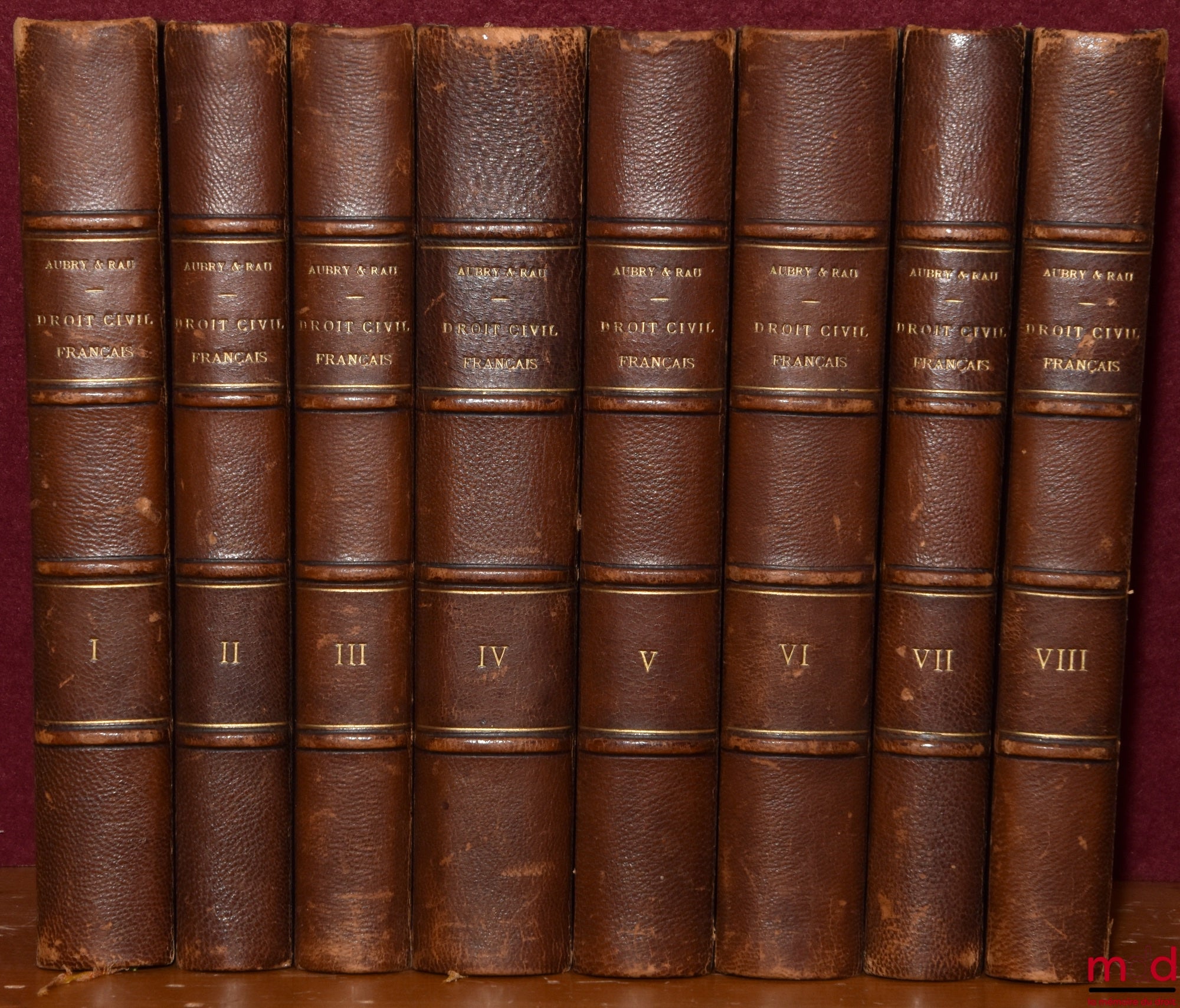 AUBRY (Charles) et RAU (Charles-Frédéric) – COURS DE DROIT CIVIL FRANÇAIS D’APRÈS LA MÉTHODE DE ZACHARIÆ, 4e éd. revue et complétée