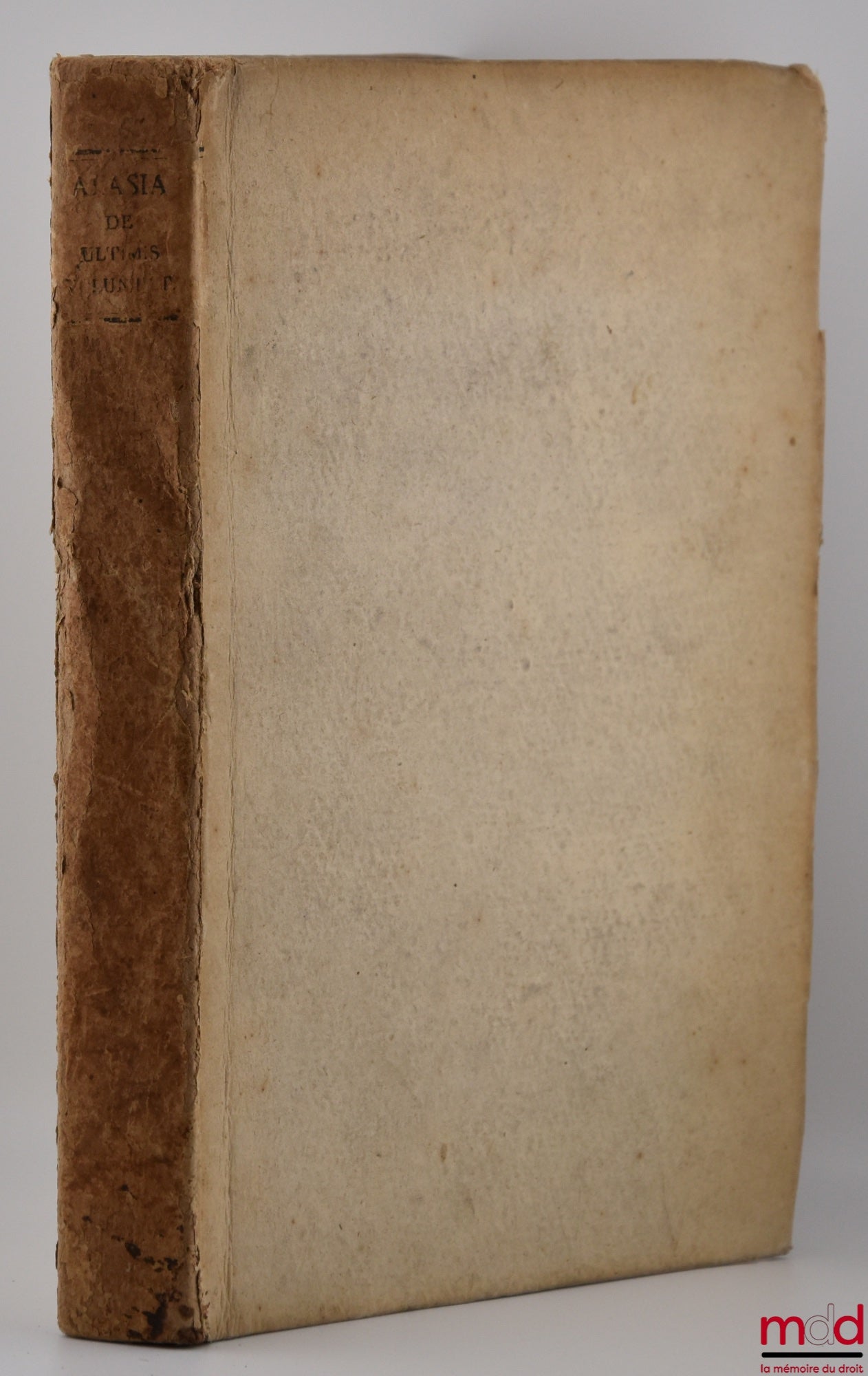 [ALASIA (Giuseppe Antonio)] – COMMENTARIUS DE ULTIMIS VOLUNTATIBUS AD EMINENTISSIMUM D. D. VICTORIUM CAJETANUM S. R. E. PRESBYTERUM CARDINALEM COSTA ARCHIEPISCOPUM TAURINENSEM ET MAGNUM S. R. M. ELEEMOSYNARIUM.