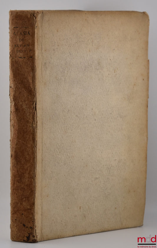 [ALASIA (Giuseppe Antonio)] – COMMENTARIUS DE ULTIMIS VOLUNTATIBUS AD EMINENTISSIMUM D. D. VICTORIUM CAJETANUM S. R. E. PRESBYTERUM CARDINALEM COSTA ARCHIEPISCOPUM TAURINENSEM ET MAGNUM S. R. M. ELEEMOSYNARIUM.