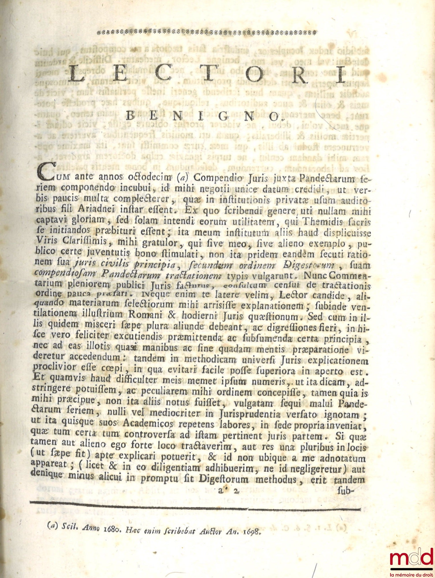 VOET (Joannis) [VOET (Johannes)] – JOANNIS VOET JCTI ET ANTECESSORIS IN ACADEMIA LUGDUNO-BATAVA, COMMENTARIORUM AD PANDECTAS, LIBRI QUINQUAGINTA, In quibus præter Romani Juris principia ac controversias illustriores, Jus etiam hodiernum, & præcipuæ Fori Q