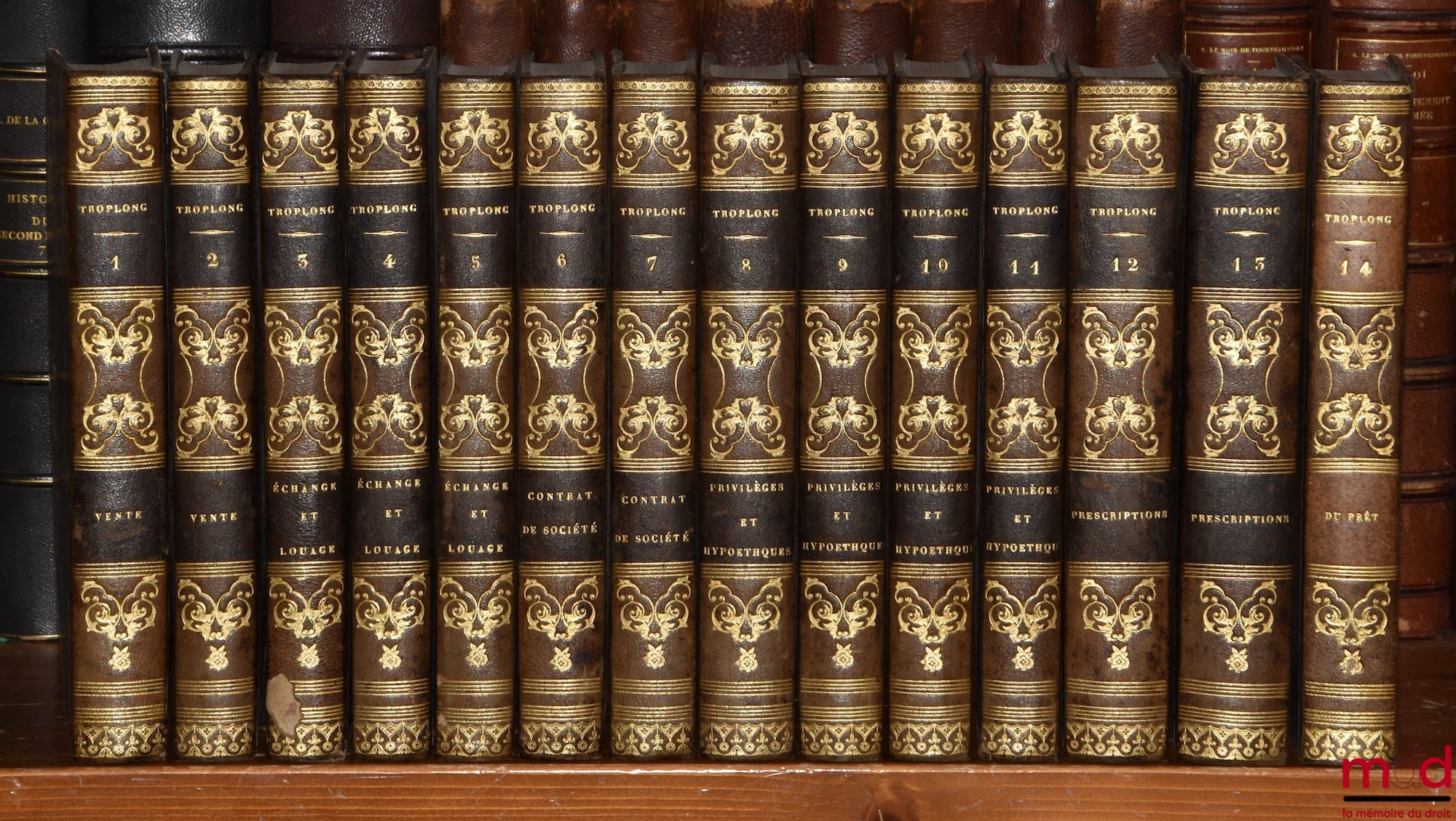 TROPLONG (Raymond-Théodore) – LE DROIT CIVIL EXPLIQUÉ SUIVANT L’ORDRE DES ARTICLES DU CODE DEPUIS ET Y COMPRIS LE TITRE DE LA VENTE ; ouvrage qui fait suite à celui de M. Toullier, mais dans lequel on a adopté la forme plus commode du commentaire. PREMIÈR