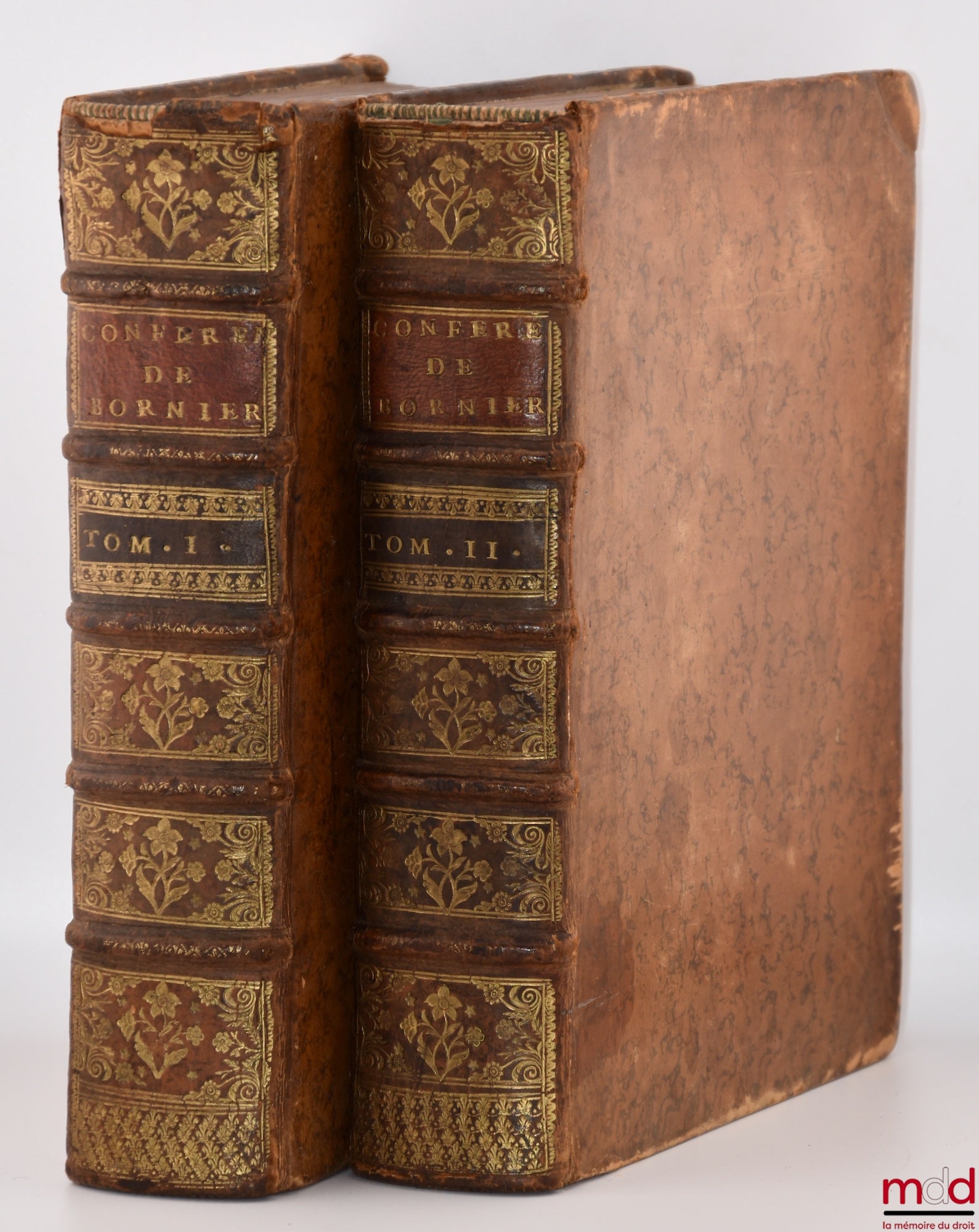 BORNIER (Philippe) – CONFÉRENCES DES ORDONNANCES DE LOUIS XIV, Roy de France et de Navarre, avec les anciennes ordonnances du Royaume, le Droit Écrit & les Arrêts, enrichies d’annotations et de décisions importantes, nouvelle éd., corrigée & augmentée tan