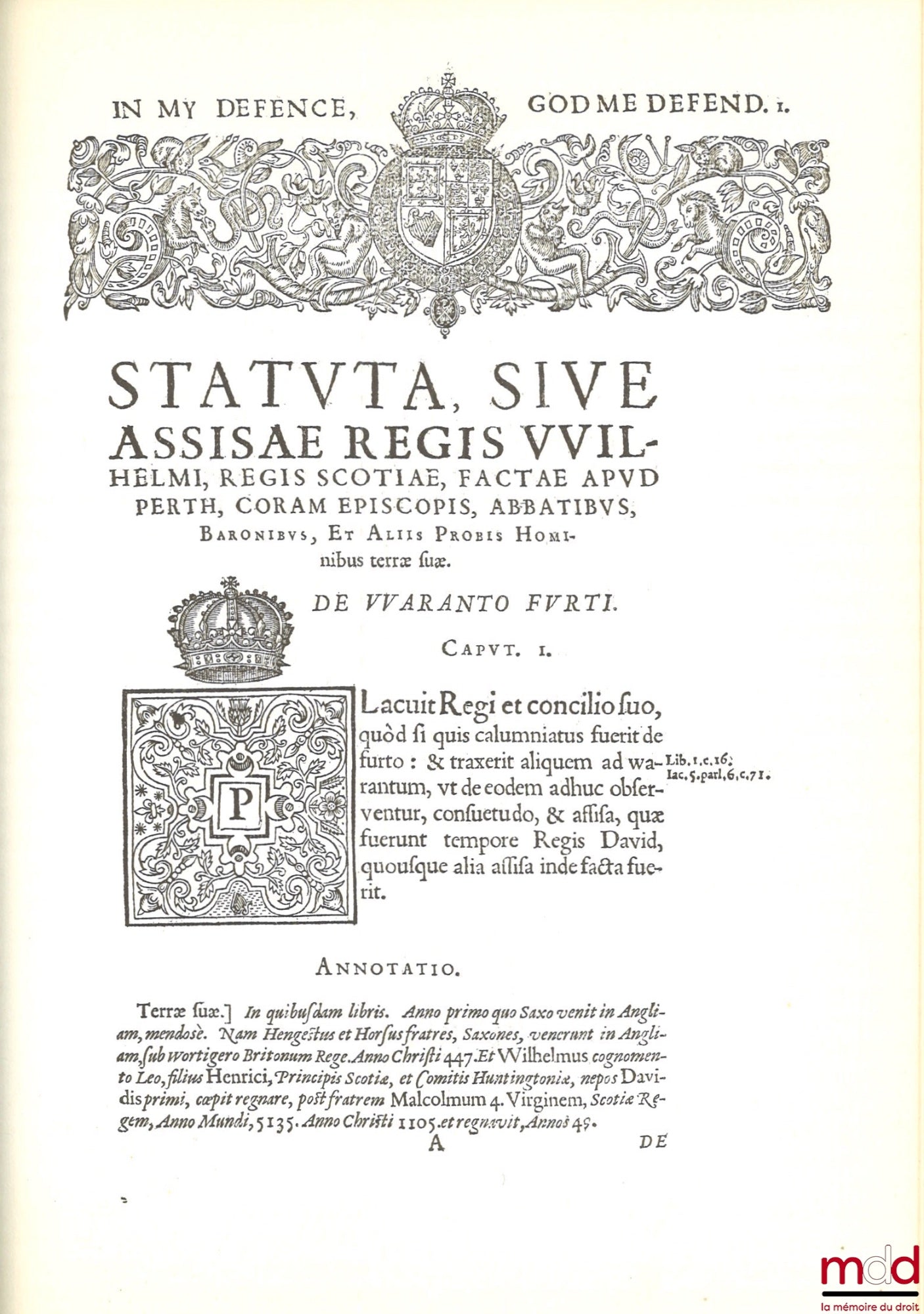SKENAEI (Joannis) [SKENE (John)] – REGIAM MAJESTATEM SCOTIAE VETERES LEGES ET CONSTITUTIONES, Mittelalterliche Gesetzbücher europäischer Länder in Faksimiledrucken, Band IV, [fac-similé de l’édition parue en 1609 à Édimbourg, introduction de Klaus Luig]