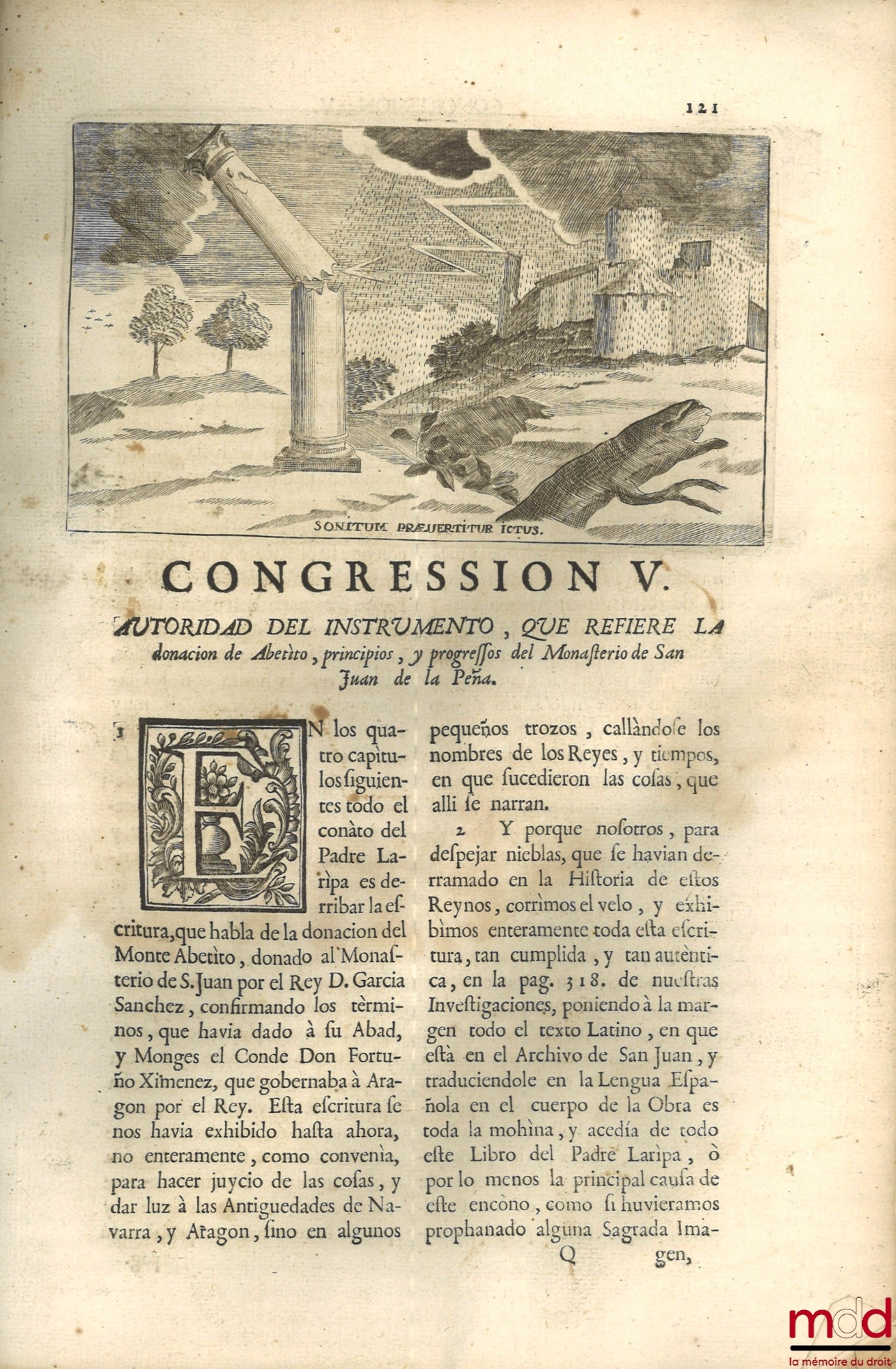 MORET (Joseph de) – [Congressiones apologeticas sobre la verdad de las investigaciones historicas de las antiguedades del reyno de Navarra]