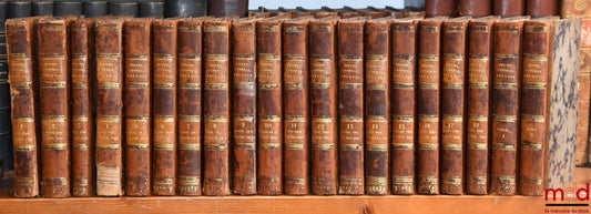 [BARROT (Odilon), VATIMESNIL, YMBERT] – RECUEIL GÉNÉRAL ANNOTÉ DES LOIS, DÉCRETS, ORDONNANCES, ETC., ETC., depuis le mois de juin 1789 jusqu’au mois d’août 1830 ; avec des notices par MM. ODILON BARROT, VATIMESNIL, YMBERT ; publié par les rédacteurs du Jo