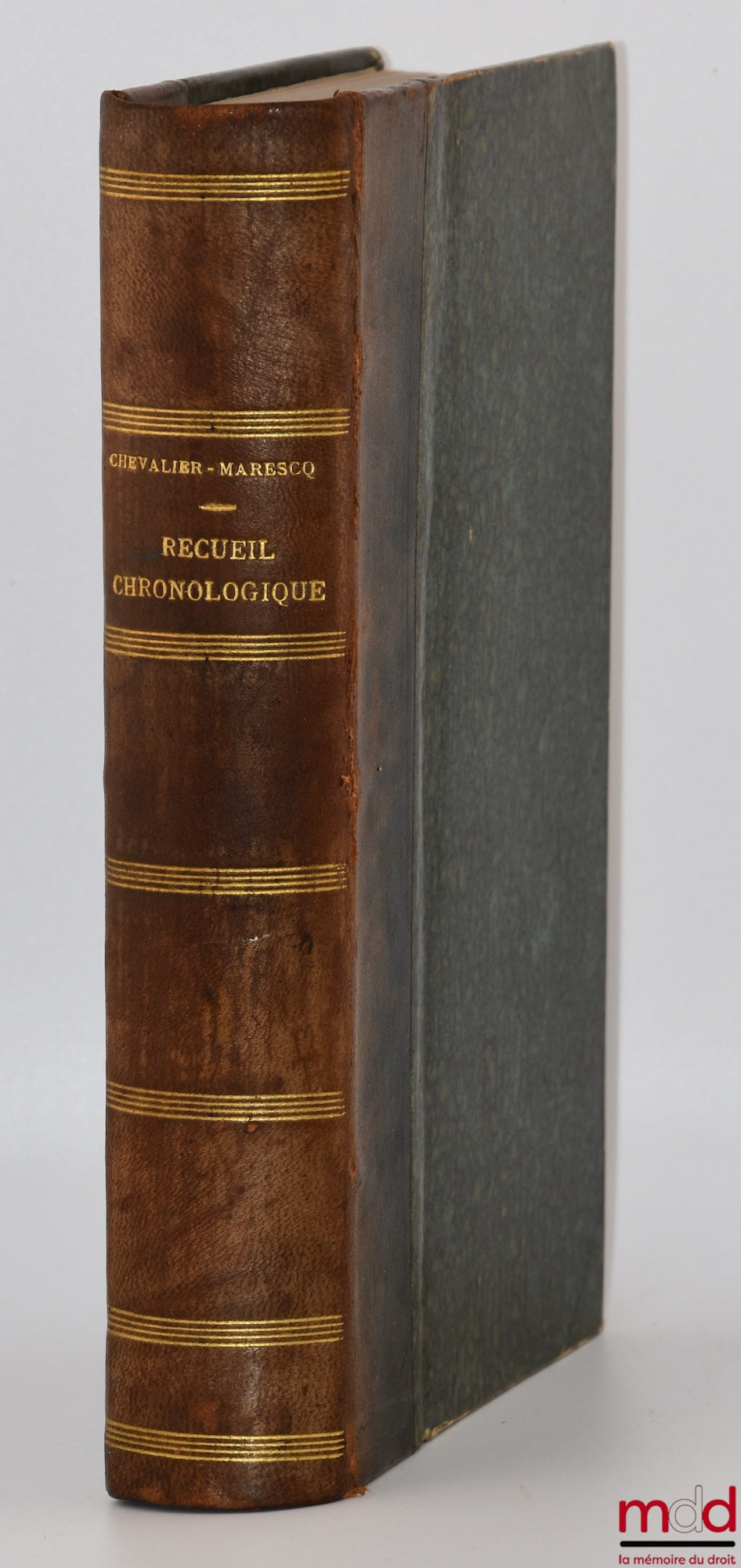 CHEVALIER-MARESCQ (Henri) – RECUEIL CHRONOLOGIQUE ET RÉPERTOIRE ANALYTIQUE DE LA JURISPRUDENCE DES VENTES PUBLIQUES À L’USAGE DES COURTIERS ASSERMENTÉS AUX TRIBUNAUX DE COMMERCE