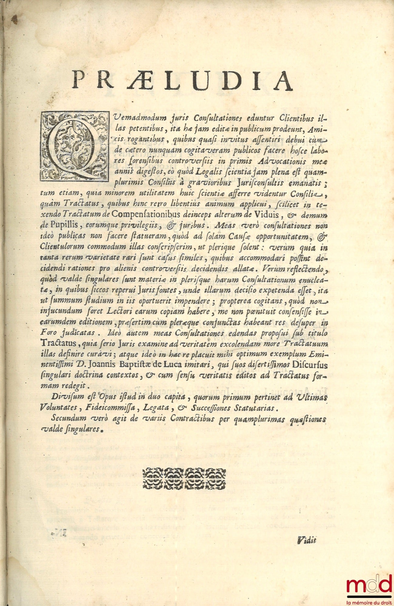BERSANO (Bartholomæo) [BERSANO (Bartolommeo)] – DE ULTIMIS VOLUNTATIBUS, SUCCESSIONIBUS STATUTARIIS, ET VARIIS CONTRACTIBUS QUÆSTIONES SINGULARES, Selectæ ex variis Responsis per eumdem Authorem in Foro editis cum Rebus judicatis