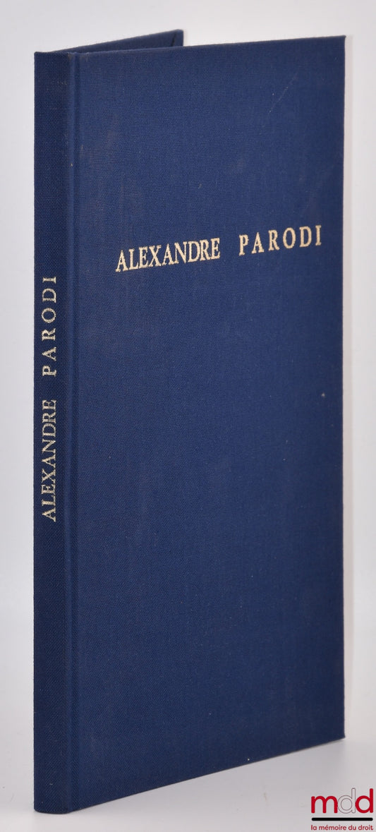 [Collectif  – Parodi] – ALEXANDRE PARODI