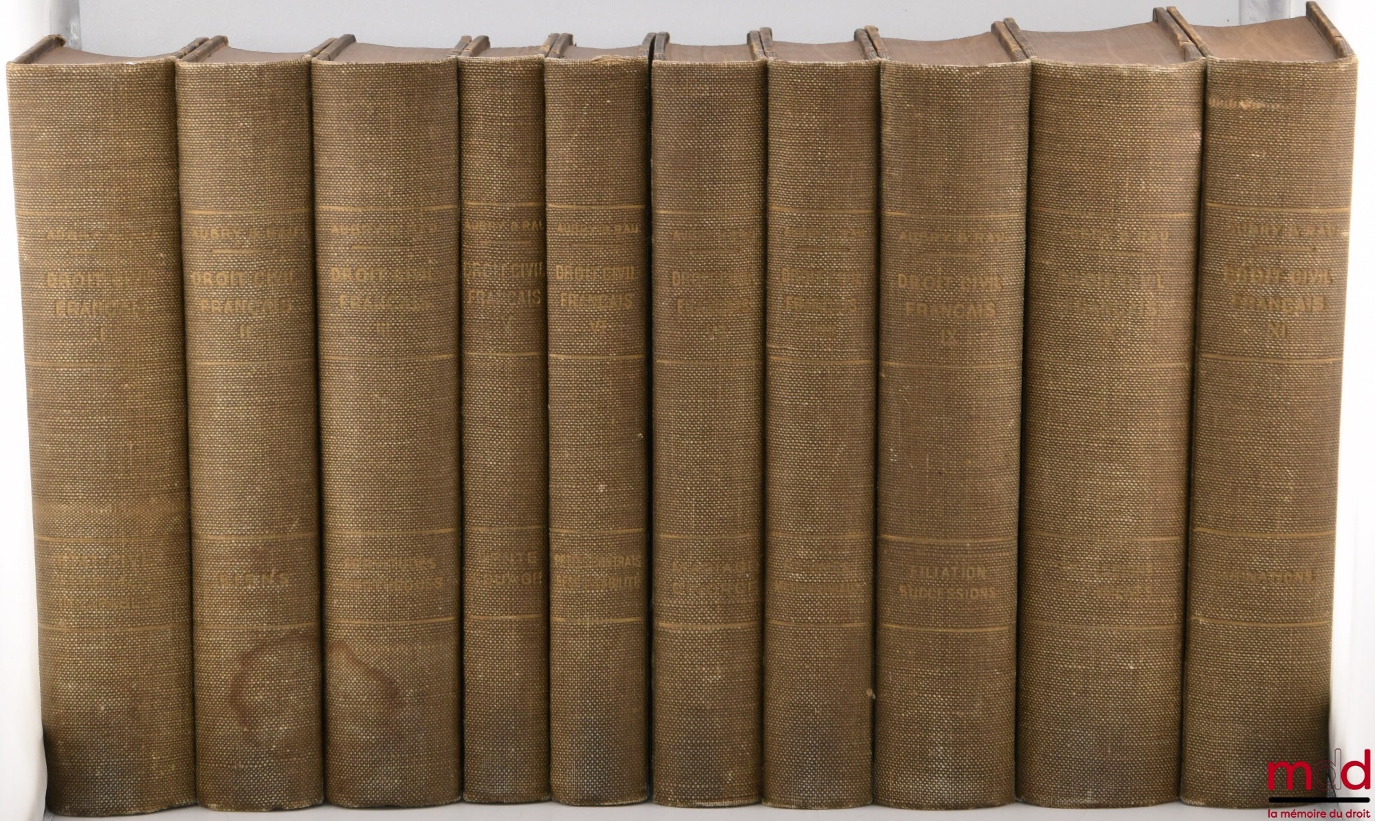 AUBRY (Charles) et RAU (Charles-Frédéric) – COURS DE DROIT CIVIL FRANÇAIS D’APRÈS LA MÉTHODE DE ZACHARIÆ, 5e et 6e éd. revue et complétée, [mq. t. IV et t. XII]