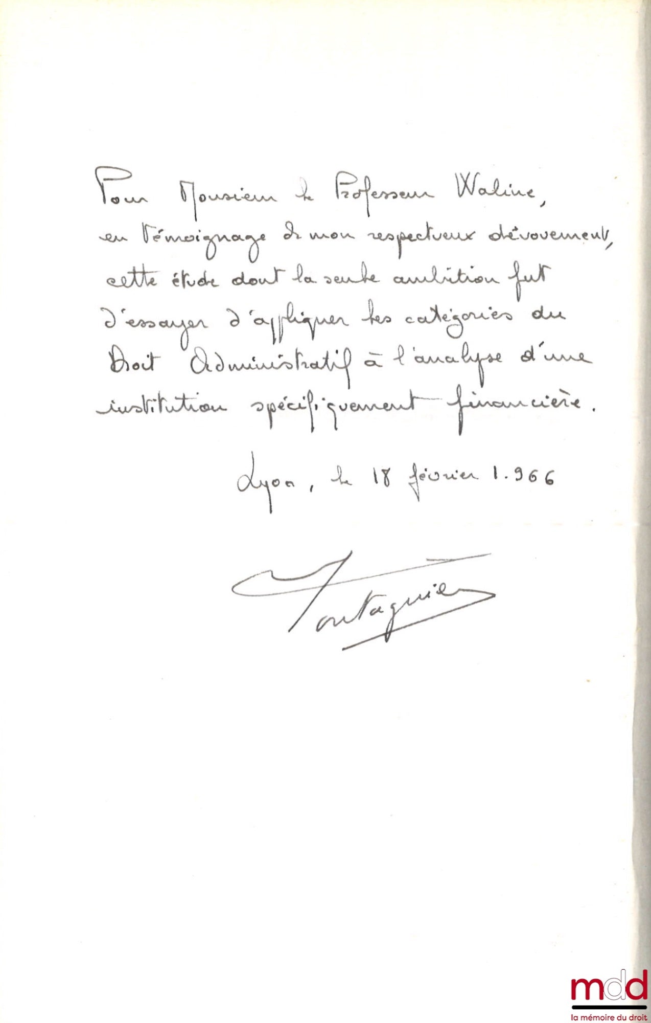 MONTAGNIER (Gabriel) – LE TRÉSORIER-PAYEUR GÉNÉRAL, Préface de Raymond Guillien, Bibl. de droit public, t. LXII