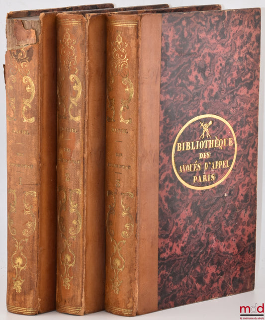 DAVIEL (Alfred) – TRAITÉ DE LA LÉGISLATION ET DE LA PRATIQUE DES COURS D’EAU, 3e éd. revue et considérablement augmentée