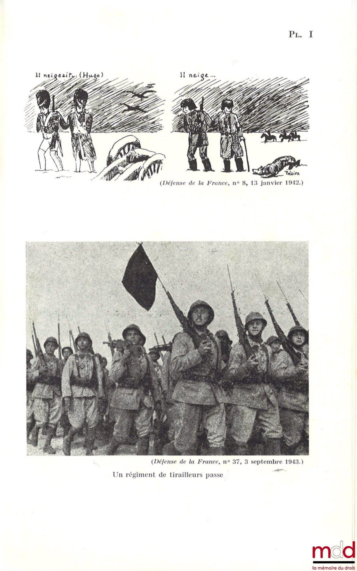 [Mirkine-Guetzévitch (Boris), Michel (Henri) et Mayer (Daniel) dir.] – LE JOURNAL « DÉFENSE DE LA FRANCE », Introduction et notes de Marie Granet, Coll. Esprit de la Résistance - La Guerre - L’Occupation - La Déportation - La Libération, dir. Henri Michel