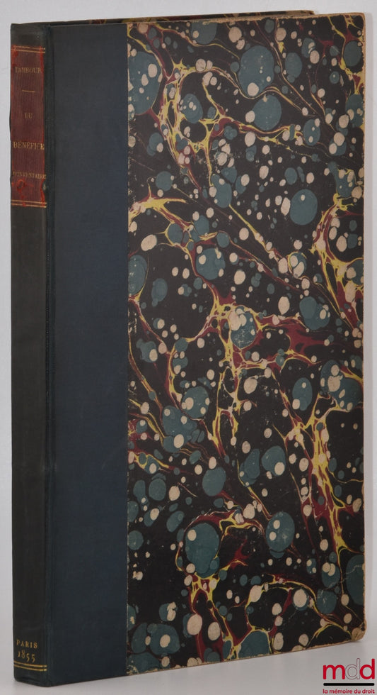 TAMBOUR (Jules) – DU BÉNÉFICE D’INVENTAIRE, Thèse, Faculté de droit de Paris