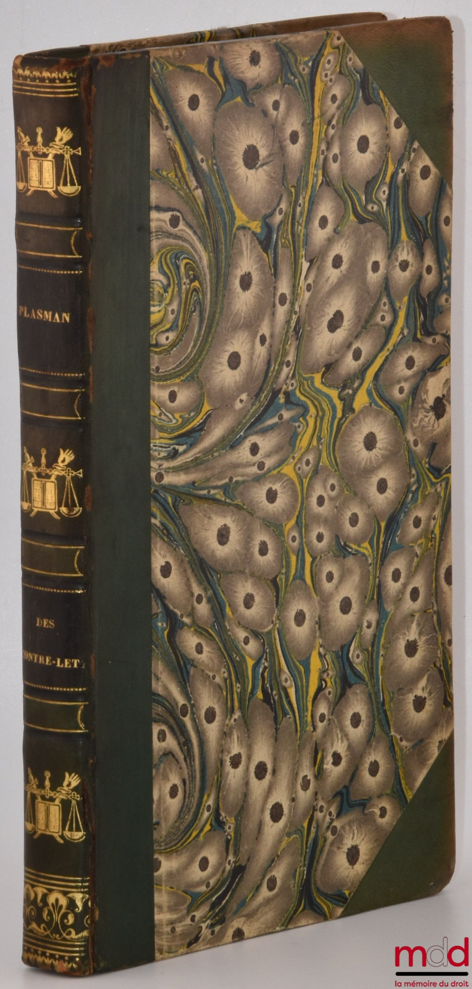 PLASMAN (L. C.) – DES CONTRE-LETTRES, considérées 1°) dans leurs rapports avec les obligations en général ; 2°) avec les lois fiscales en vigueur ; 3°) avec les règles du contrat de mariage