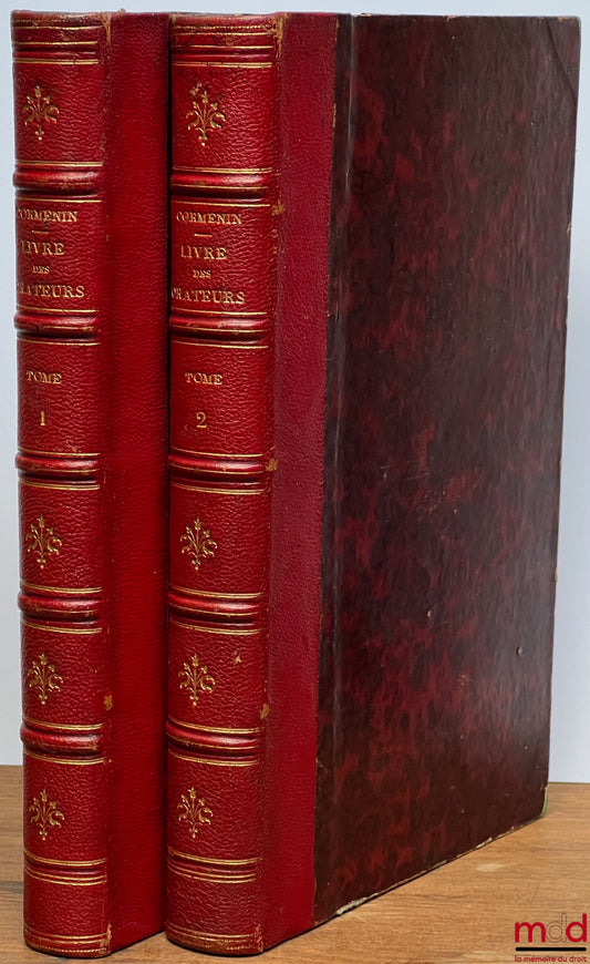 CORMENIN dit TIMON (Louis, baron de) – ŒUVRES DE CORMENIN : LIVRE DES ORATEURS, 18e éd. augmentée de portraits inédits