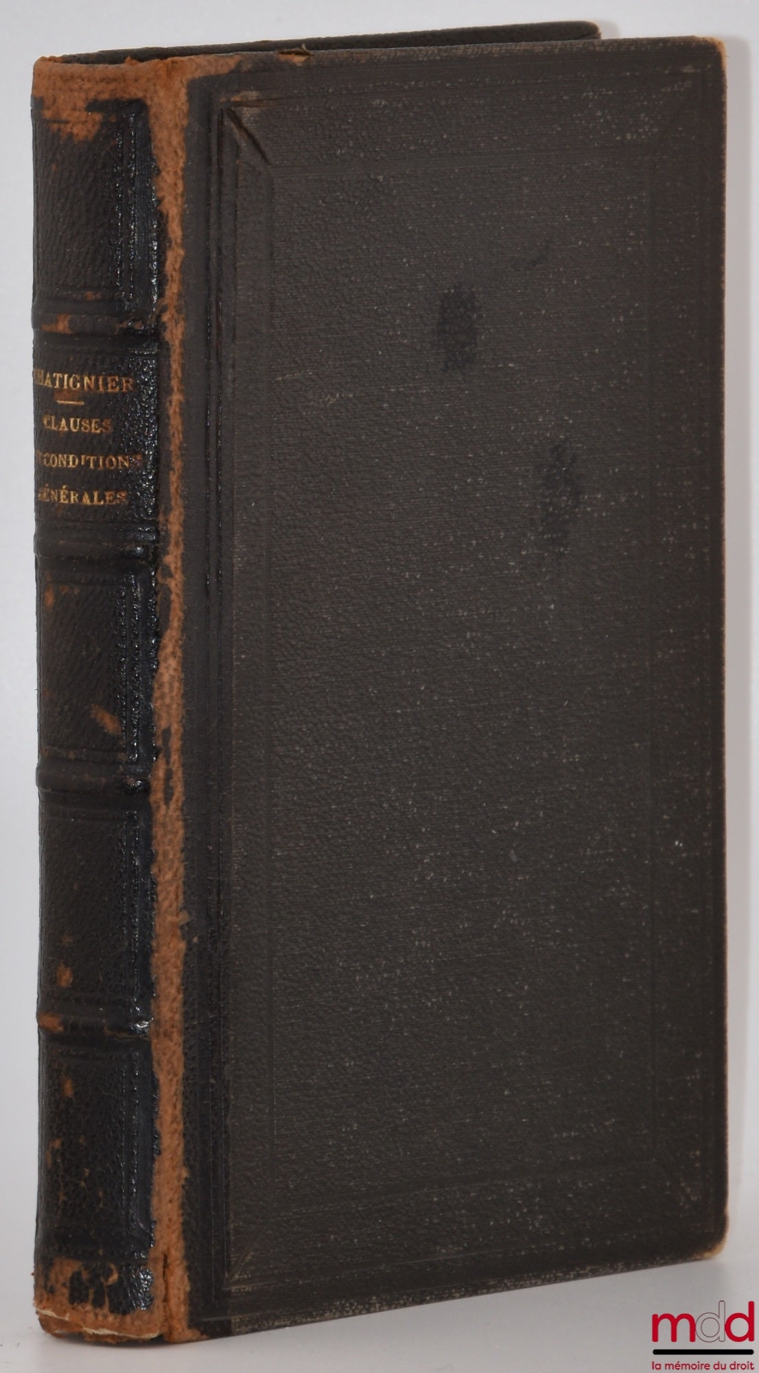 CHATIGNIER – COMMENTAIRE DES CLAUSES ET CONDITIONS GÉNÉRALES IMPOSÉES AUX ENTREPRENEURS DES TRAVAUX DES PONTS ET CHAUSSÉES, 8e éd. revue, mise au courant de la jurisprudence et augmentée du Cahier des marchés des travaux du service du génie par Charles Ba