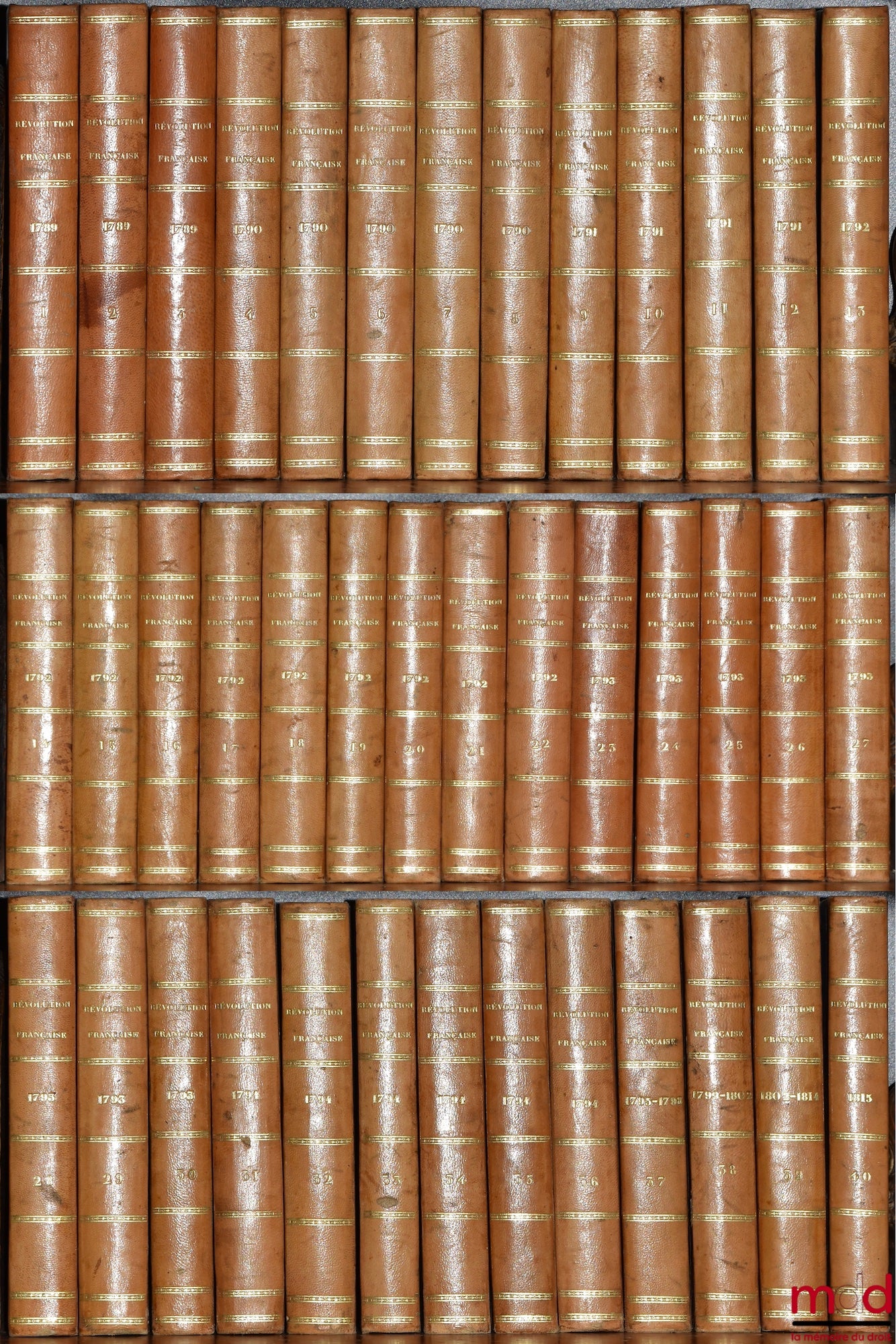 BUCHEZ (Philippe-Joseph-Benjamin), Roux (Pierre-Célestin) – HISTOIRE PARLEMENTAIRE DE LA RÉVOLUTION FRANÇAISE, Ou journal des Assemblées Nationales, Depuis 1789 jusqu’en 1815, Contenant : La narration des événements ; les Débats des Assemblées ; les Discu