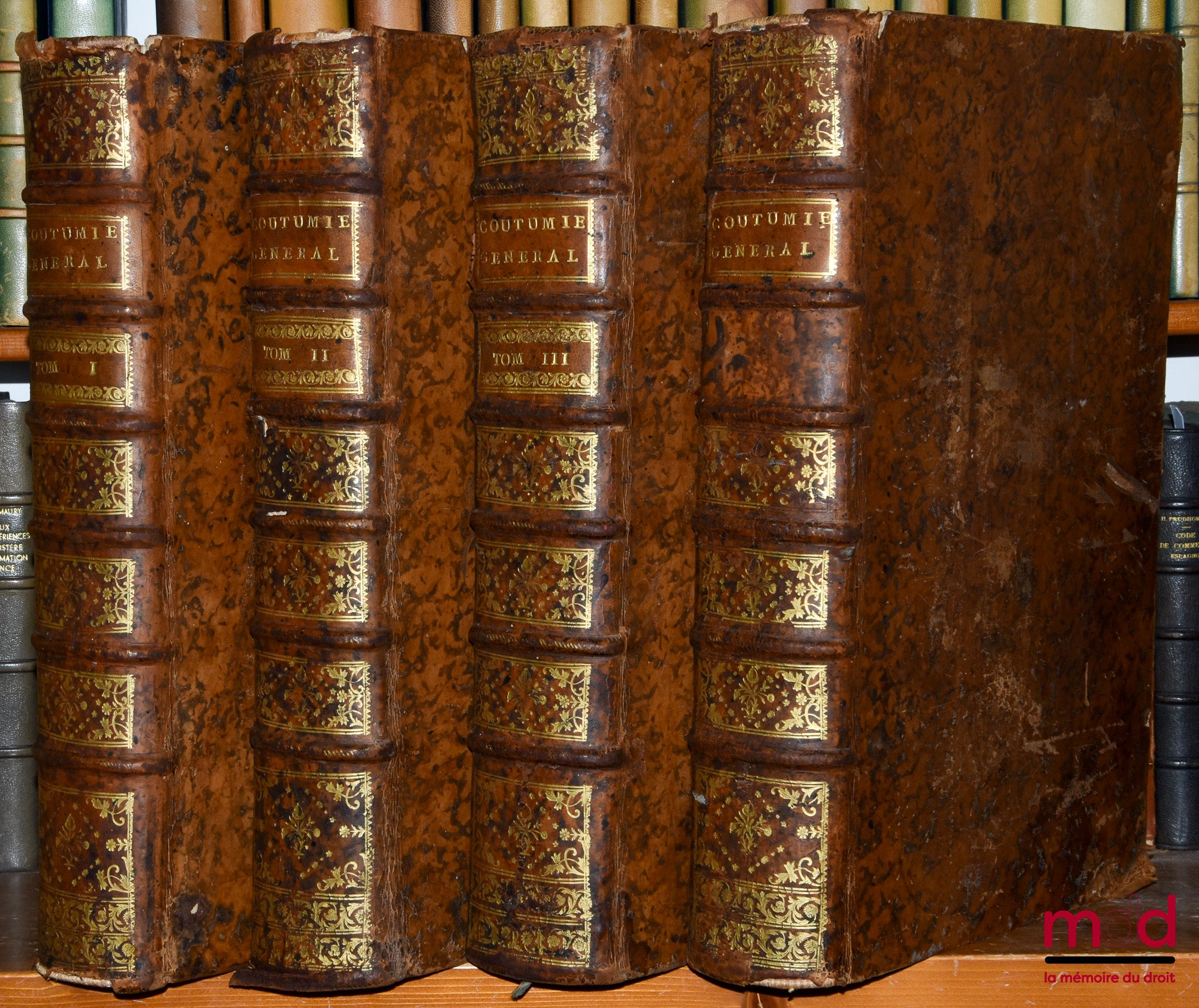BOURDOT DE RICHEBOURG (Charles-Antoine) – NOUVEAU COUTUMIER GÉNÉRAL OU CORPS DES COUTUMES GÉNÉRALES ET PARTICULIÈRES DE FRANCE, ET DES PROVINCES CONNUES SOUS LE NOM DES GAULES ; exactement vérifiées sur les Originaux conservez au Greffe du Parlement de Pa