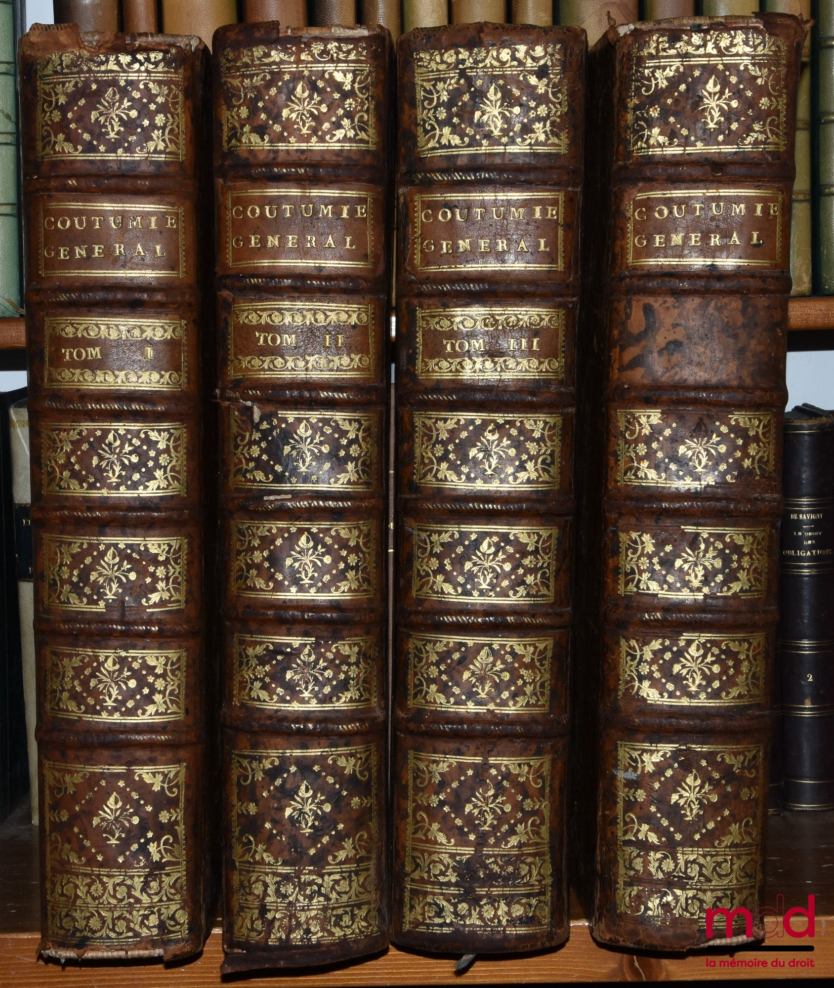 BOURDOT DE RICHEBOURG (Charles-Antoine) – NOUVEAU COUTUMIER GÉNÉRAL OU CORPS DES COUTUMES GÉNÉRALES ET PARTICULIÈRES DE FRANCE, ET DES PROVINCES CONNUES SOUS LE NOM DES GAULES ; exactement vérifiées sur les Originaux conservez au Greffe du Parlement de Pa