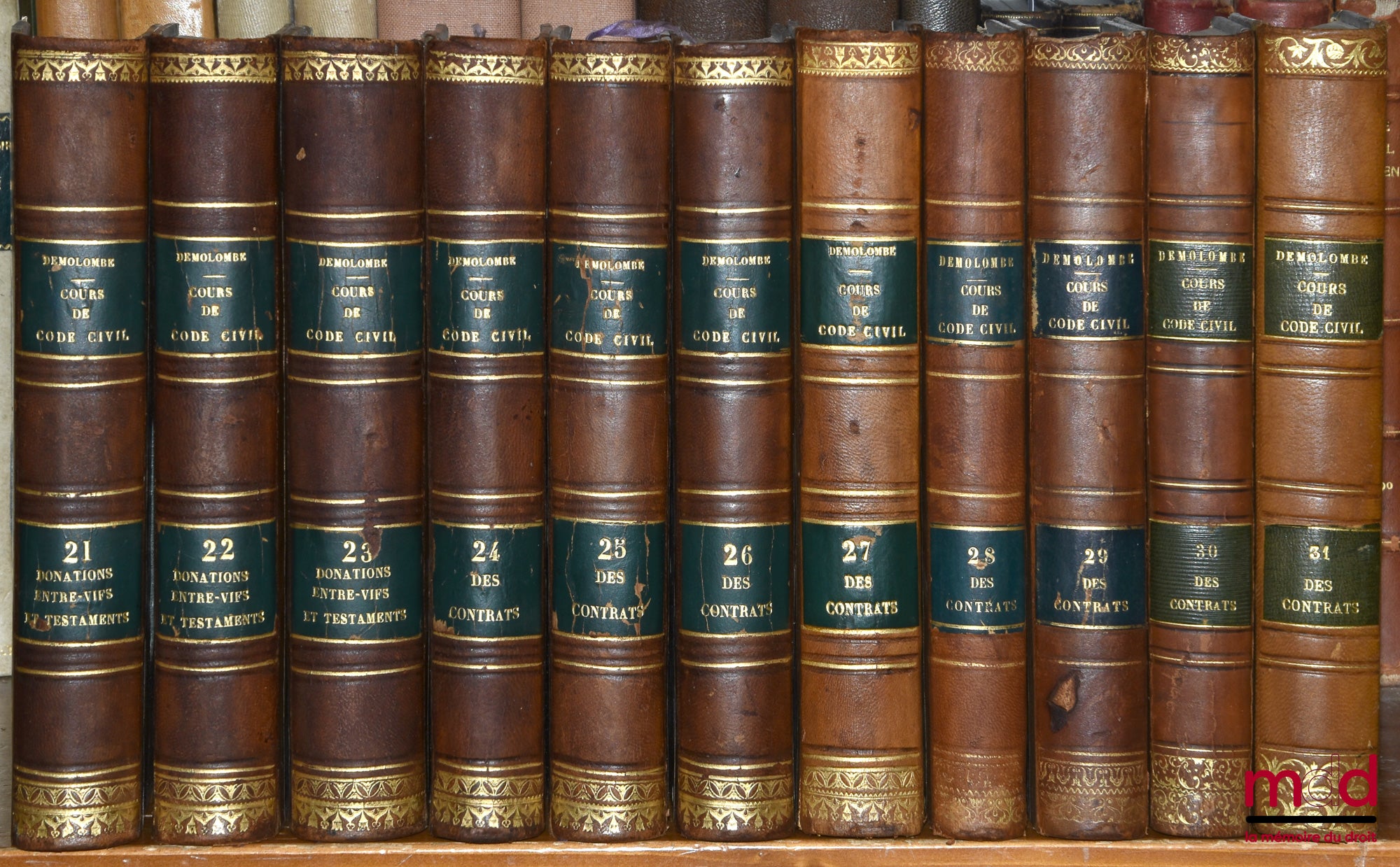 DEMOLOMBE (Charles) & GUILLOUARD (Louis) – COURS DE CODE NAPOLÉON, 1re éd.