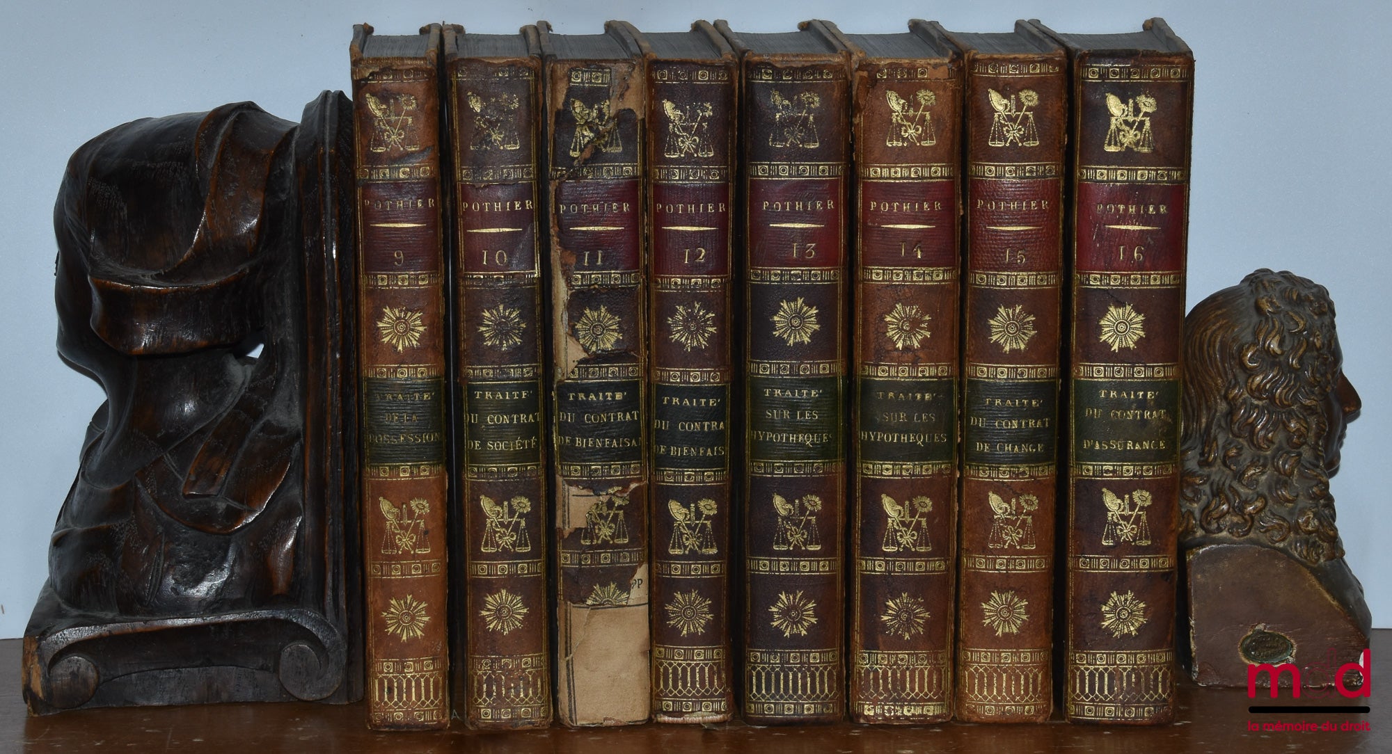 POTHIER (Robert-Joseph) – ŒUVRES COMPLÈTES ET POSTHUMES : t. I & II : Traité des obligations, Nouvelle éd., (1813) ;  t. III & IV : Traité de la communauté auquel on a joint un traité traité de la puissance du mari sur la personne et les biens de sa femme