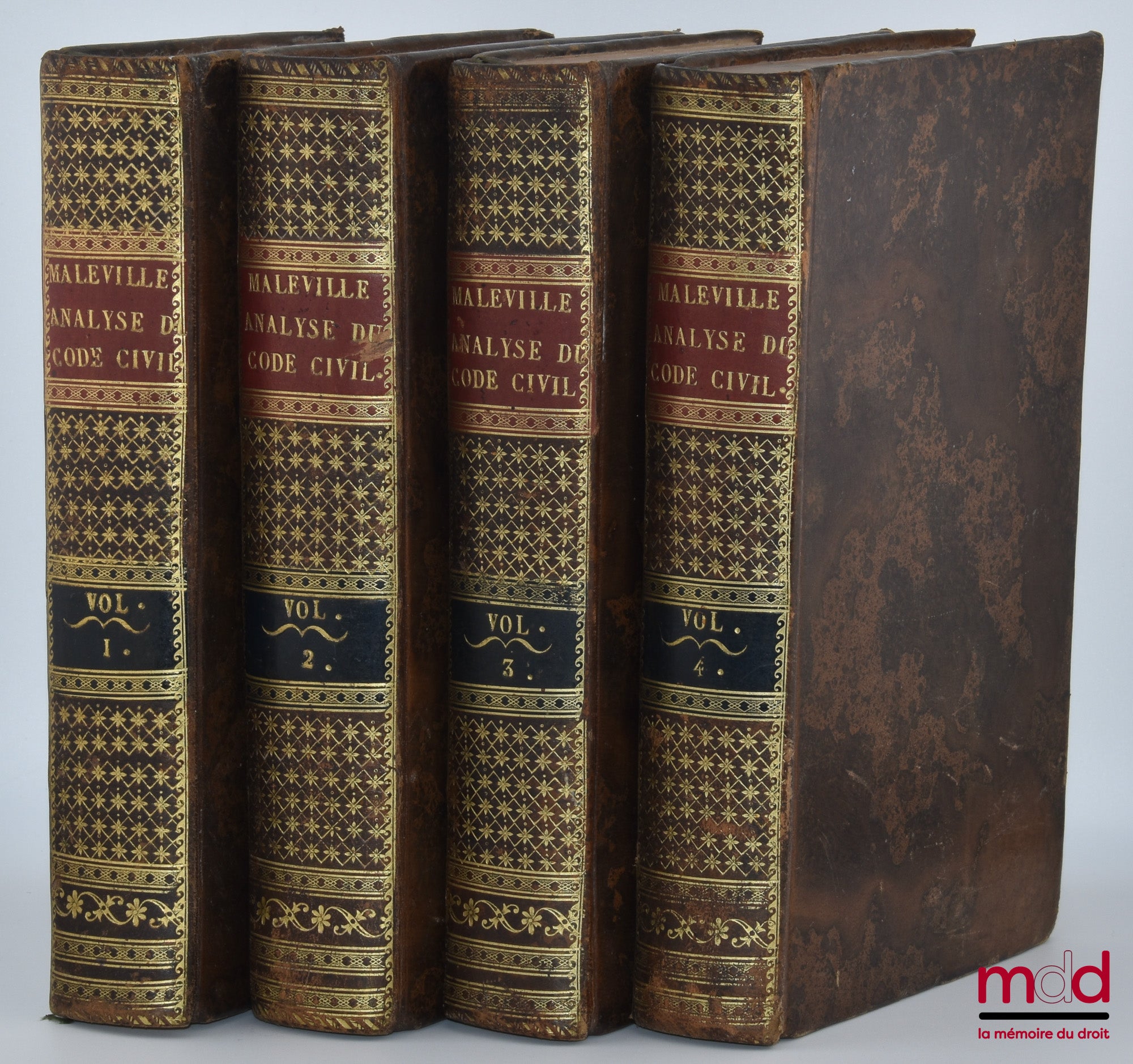 MALEVILLE (Jacques de) – ANALYSE RAISONNÉE DE LA DISCUSSION DU CODE CIVIL AU CONSEIL D’ÉTAT contenant Le texte des Lois ; Le Précis des Observations faites sur chaque Article, et les Motifs de la décision du Conseil ; L’Indication de la Conformité et de l