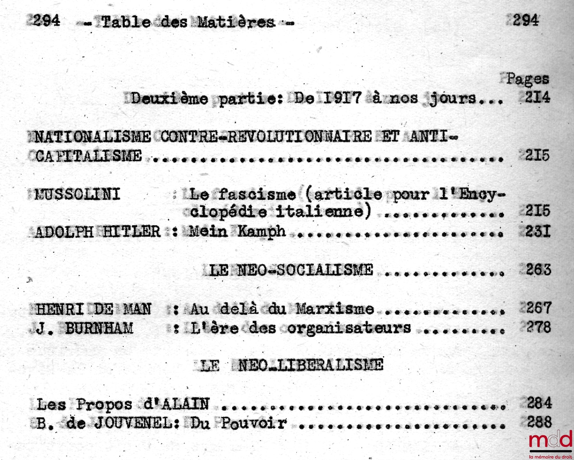 CHEVALLIER (Jean-Jacques) – COURS DE DROIT CONSTITUTIONNEL COMPARÉ, D.E.S. 1946-1947 et 1948-1949 : Les grands œuvres politiques de l’antiquité à nos jours
